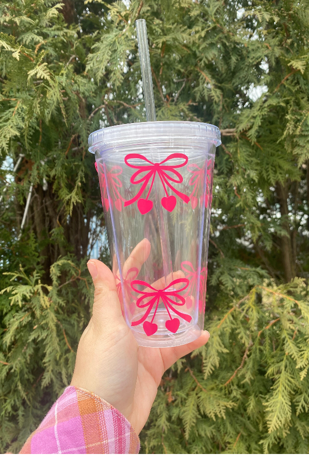 Coquette Cherries Acrylic Tumbler