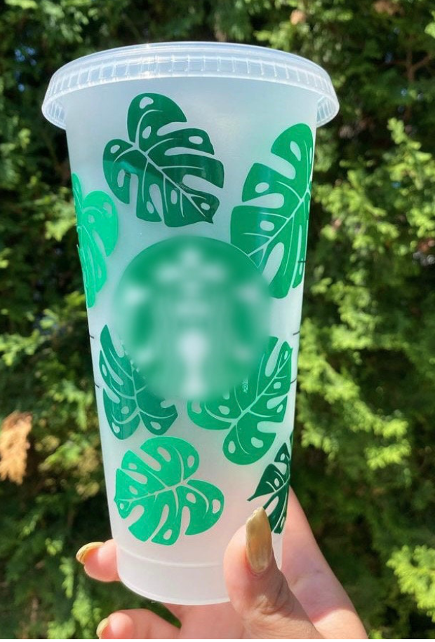 Monstera Leaf Starbies Cup
