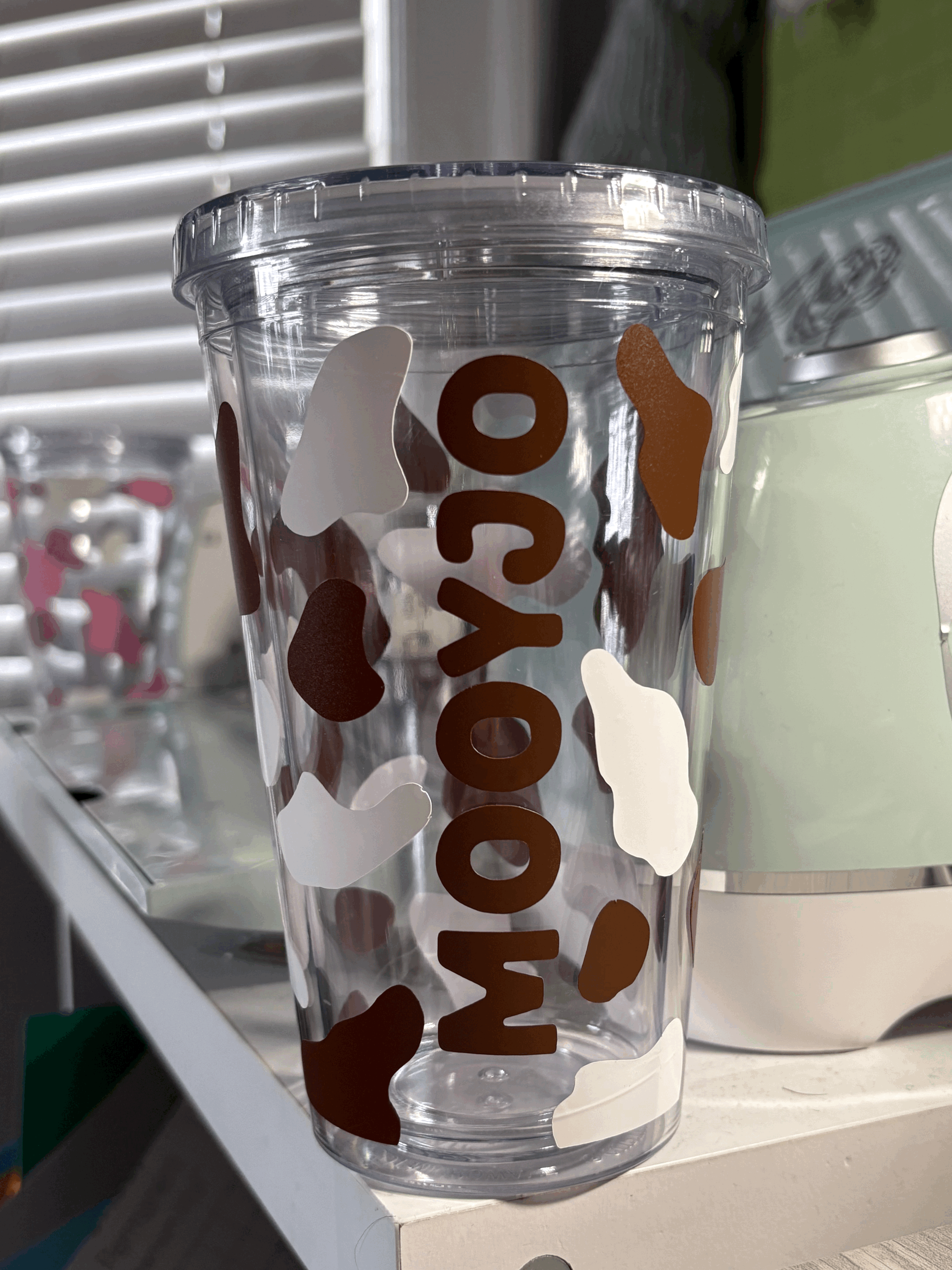 Cow Print Acrylic Tumbler