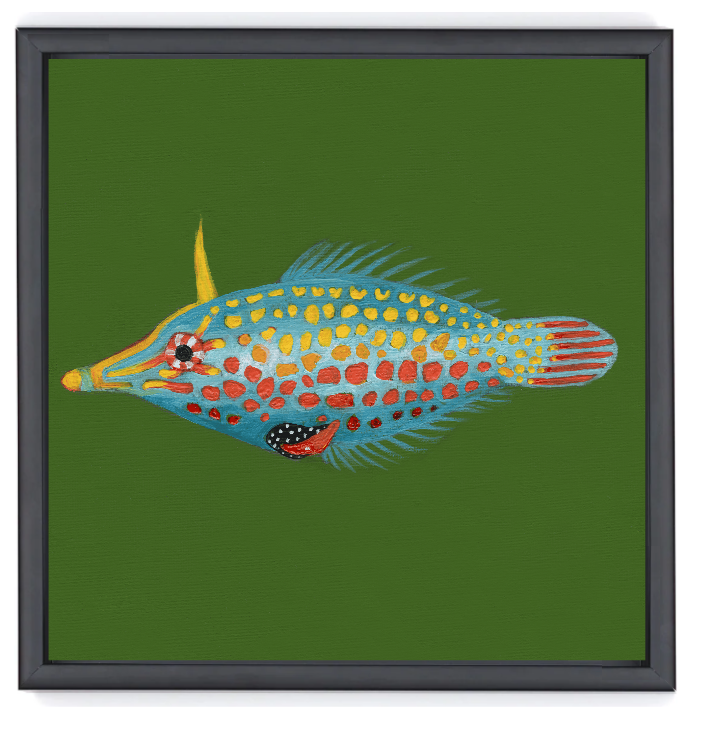 Harlequin File Fish Black Float Frame.png