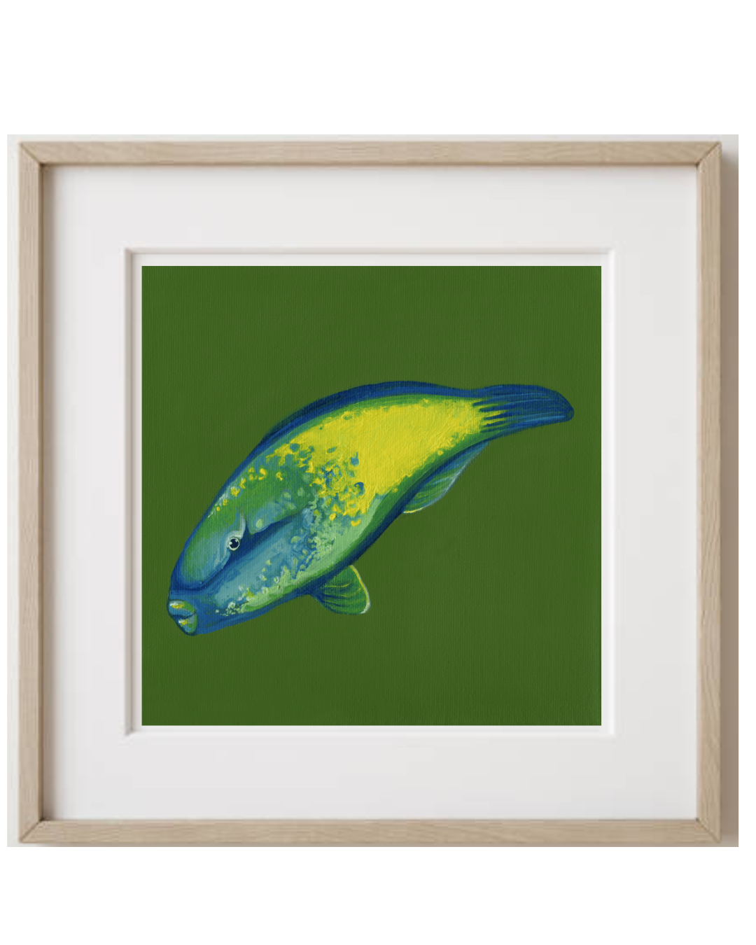 Bullethead Parrotfish Oak Frame.png