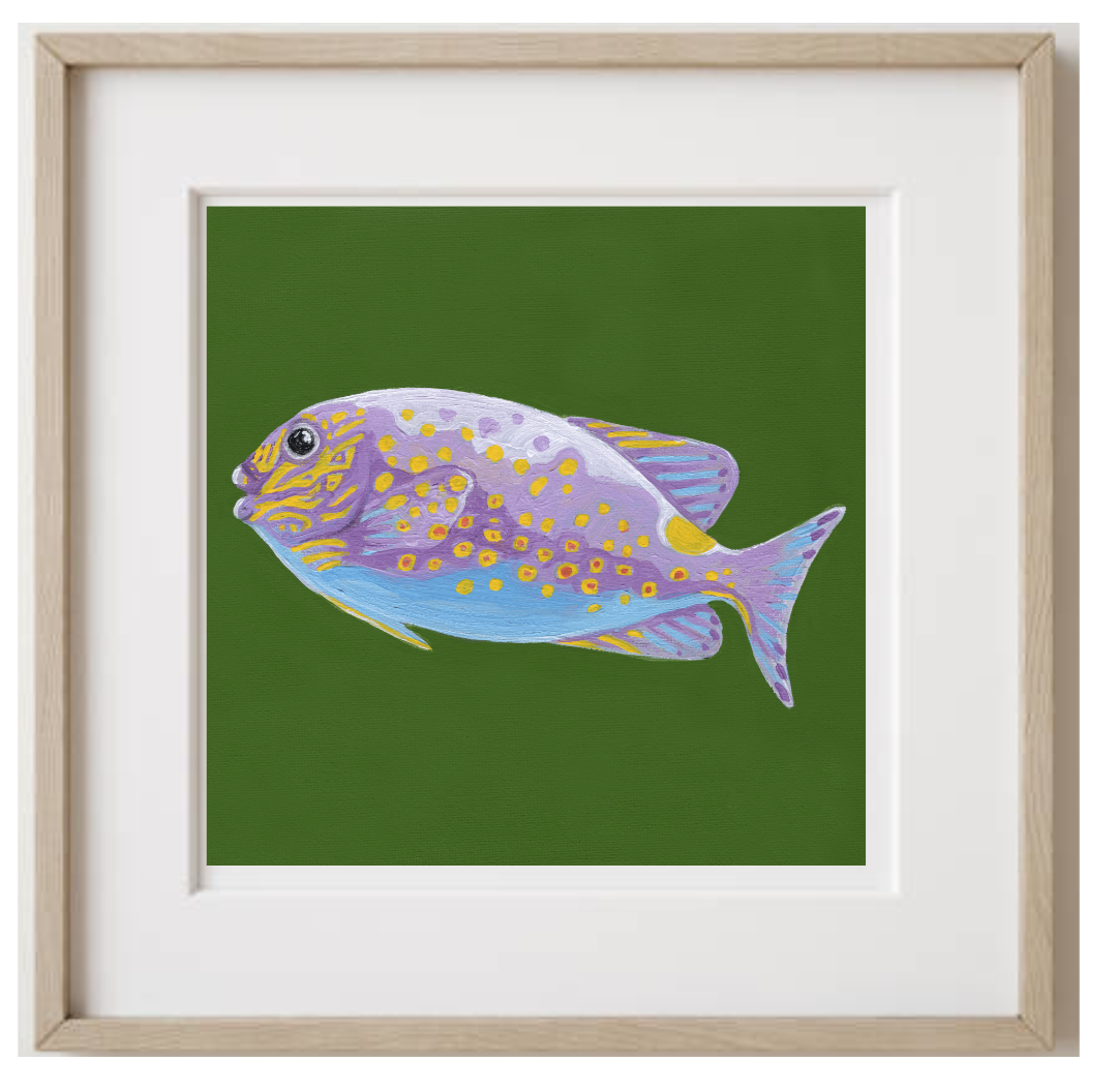 Gold Spotted Rabbitfish Oak Frame.png