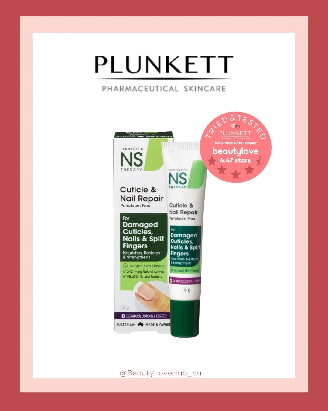 Dry, damaged cuticles? Not anymore 💅✨
Our members recently tried Plunkett&rsquo;s NS Cuticle &amp; Nail Repair &mdash; and it earned a ⭐️ 4.47/5!

This fast-absorbing treatment helps nourish cuticles, strengthen nails, and support healthy nail growt