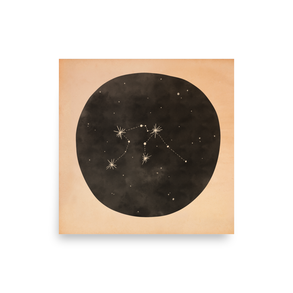 Aquarius Zodiac Constellation | Art Print