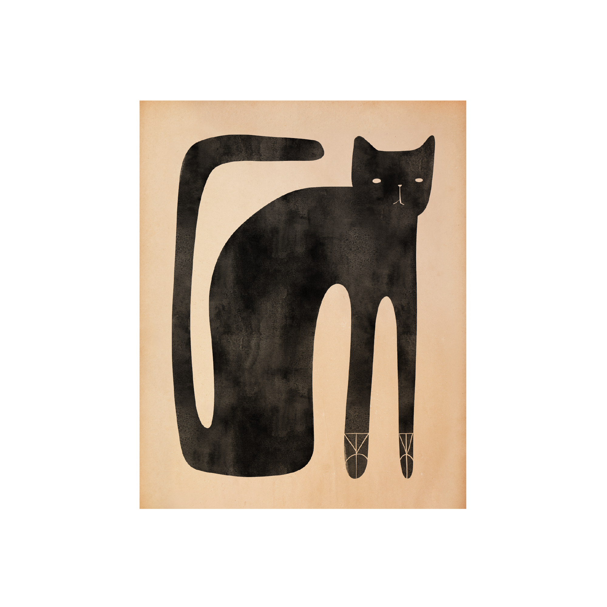Black Cat Art Print | Self-Trust
