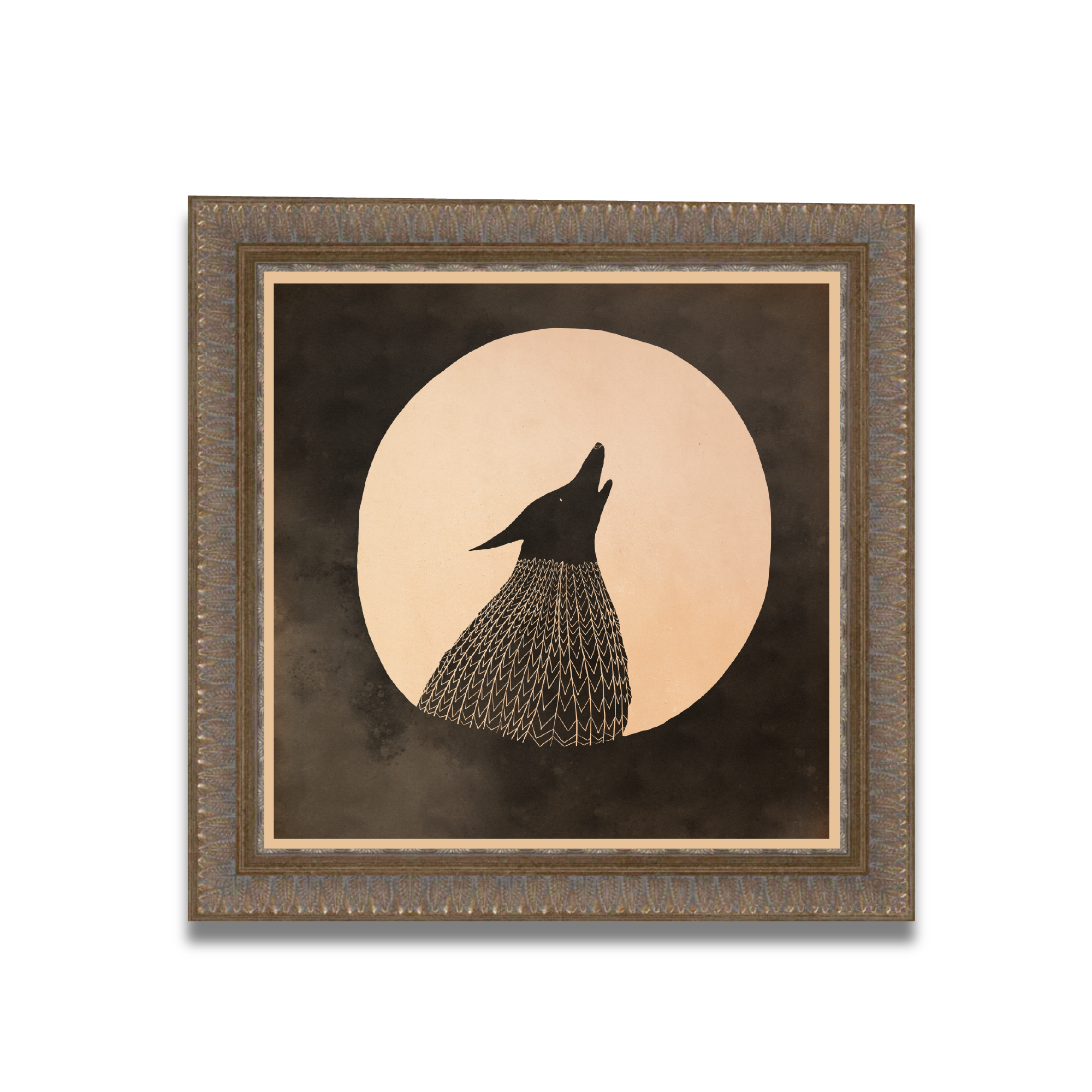 Haghaus Wolf Art Print framed  .png