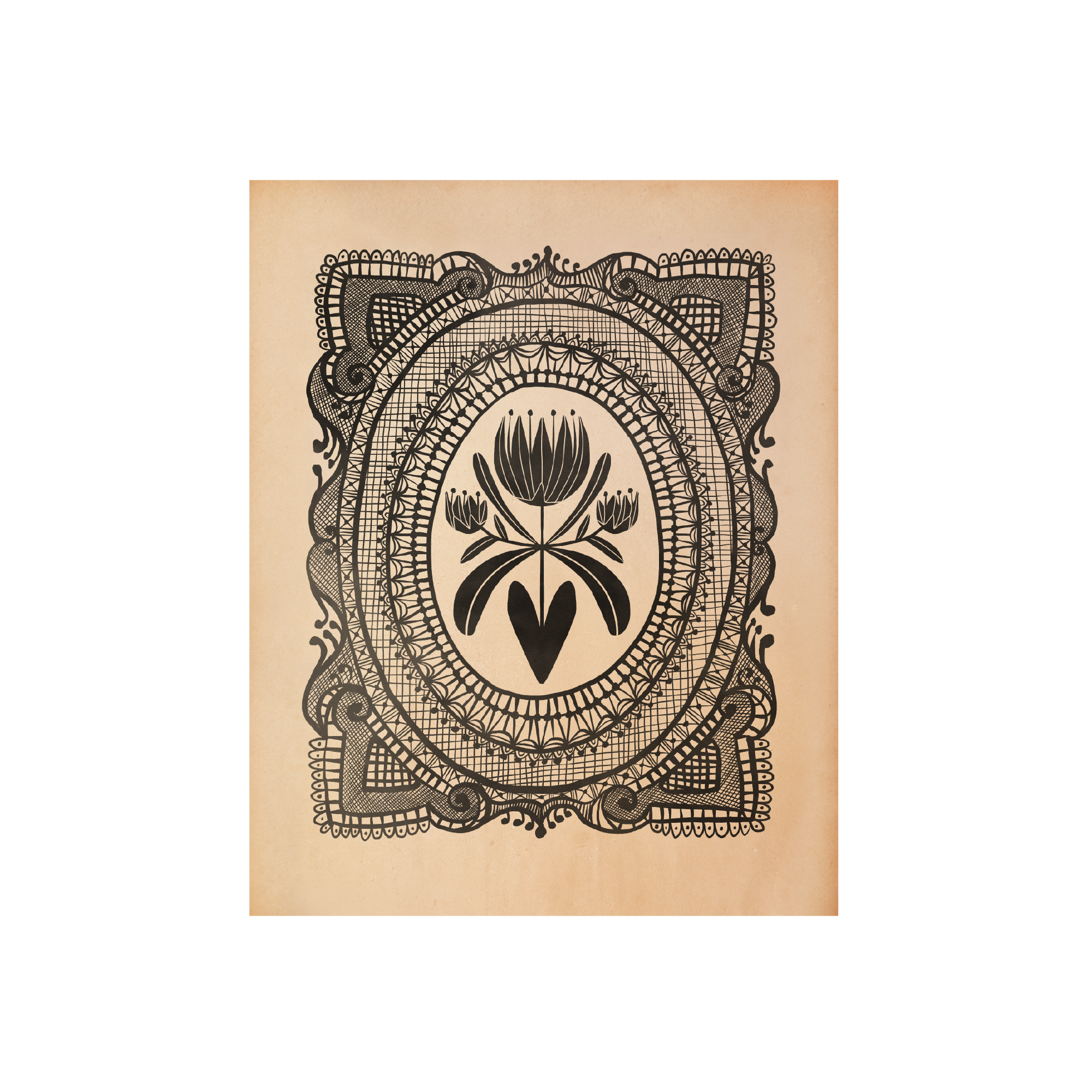 Floral Heart Art Print | Attraction