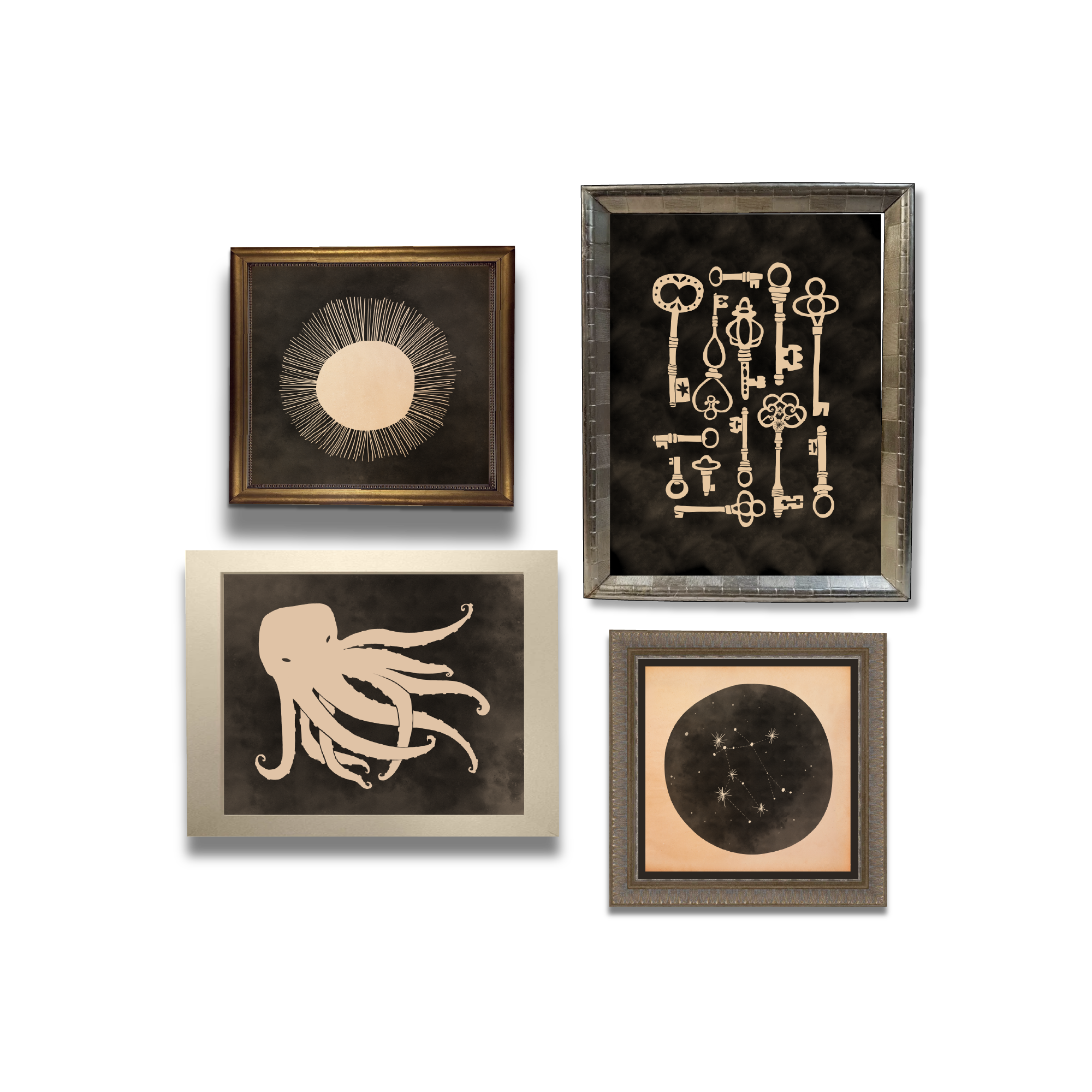 Gemini Constellation big ideas gemini keys sun octopus vignette.png