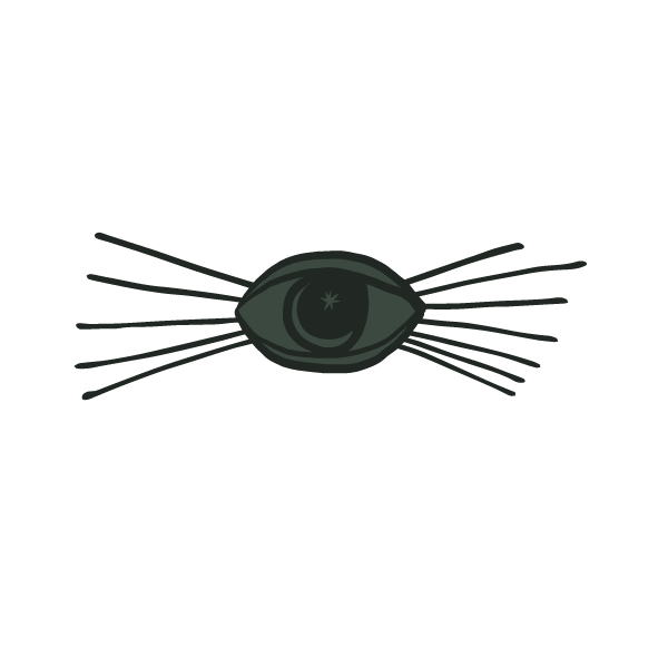 Stylized eye symbol representing awareness and focus, Haghaus artwork.