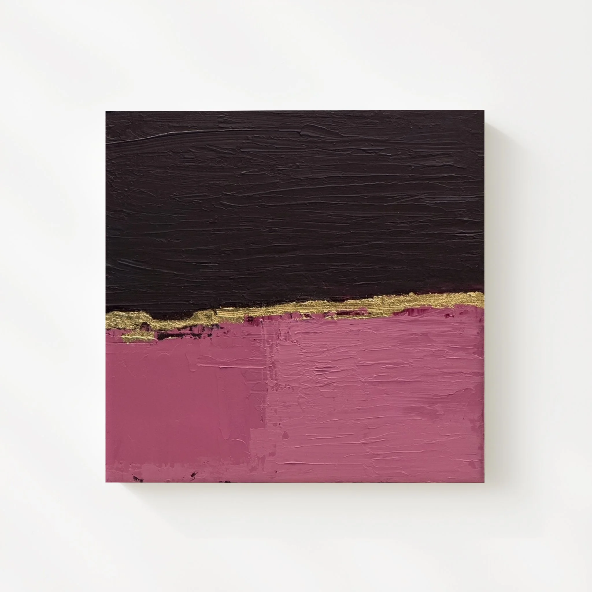 Scar in Gold / Acrylic and gold leaf on canvas / 24 x 24 inch / 2026 