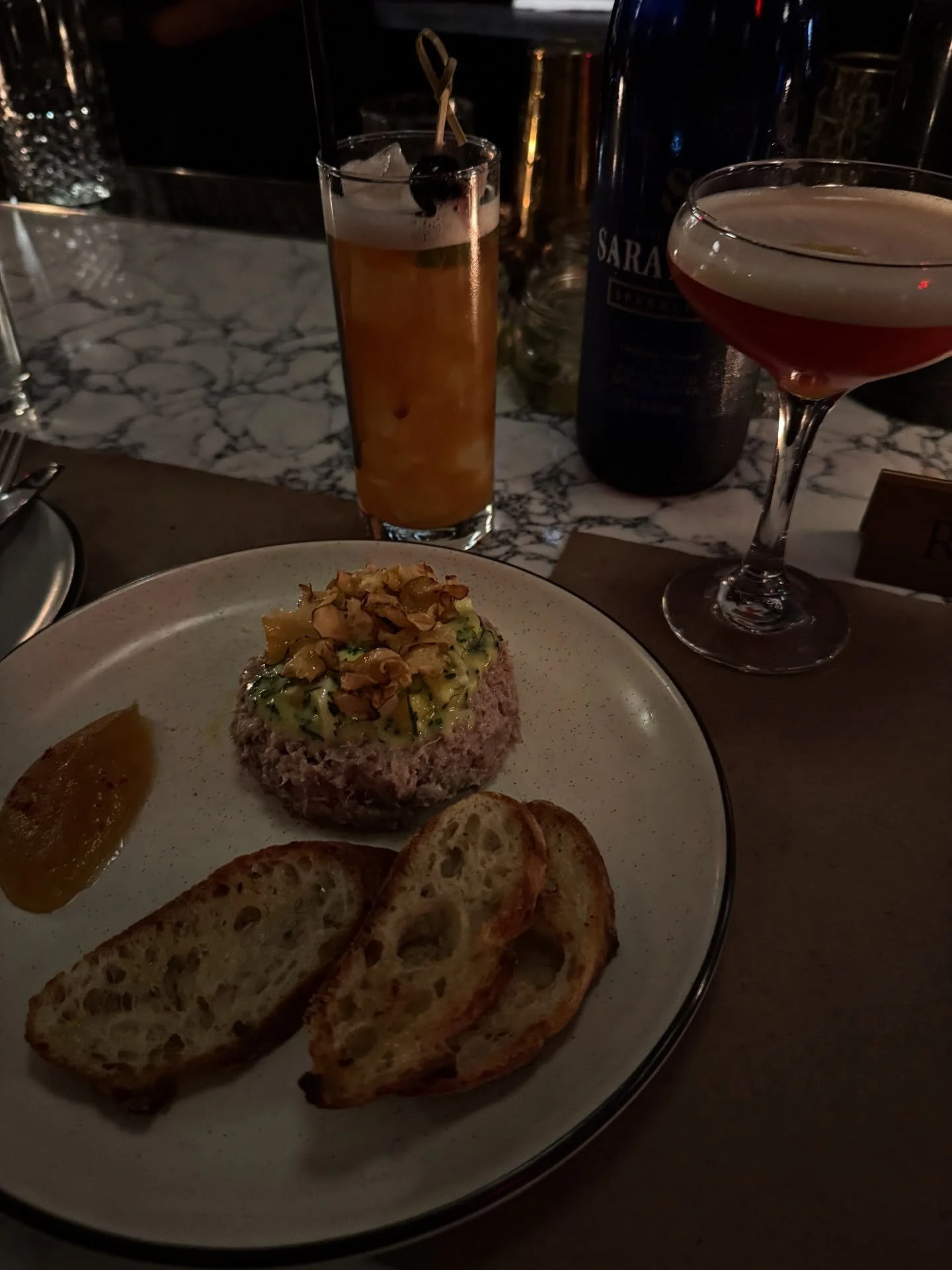 A very special meal @lyonsharebeacon celebrating our anniversary. I can&rsquo;t wait for all the meals to come, and I&rsquo;m so grateful for all those we&rsquo;ve already had together. 

- Pork Pate with Gremolata and Apple Butter
- Fusili Ferrero w