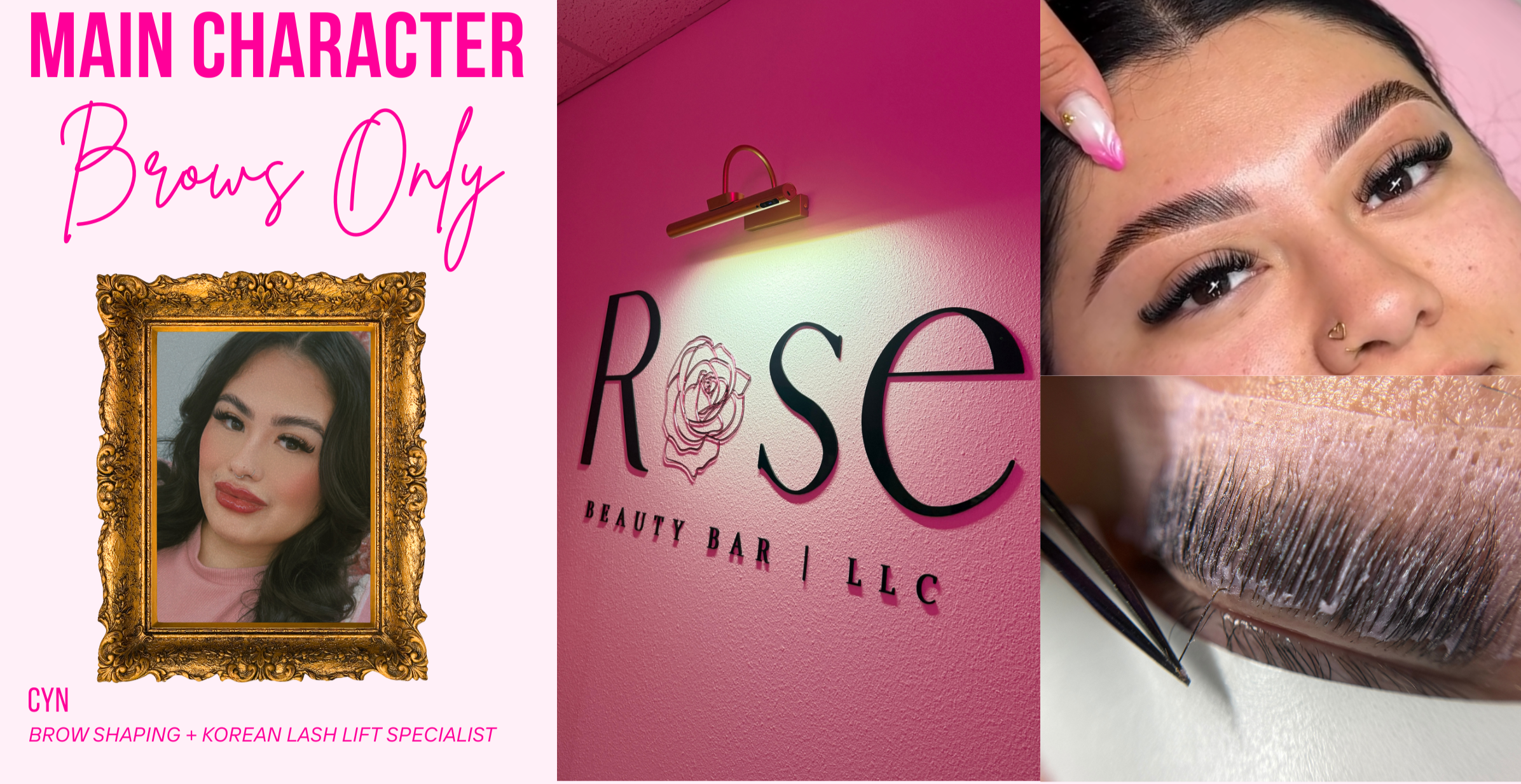 High-end brow shaping and brow clean-up service near Dallas–Fort Worth for defined, symmetrical brows.