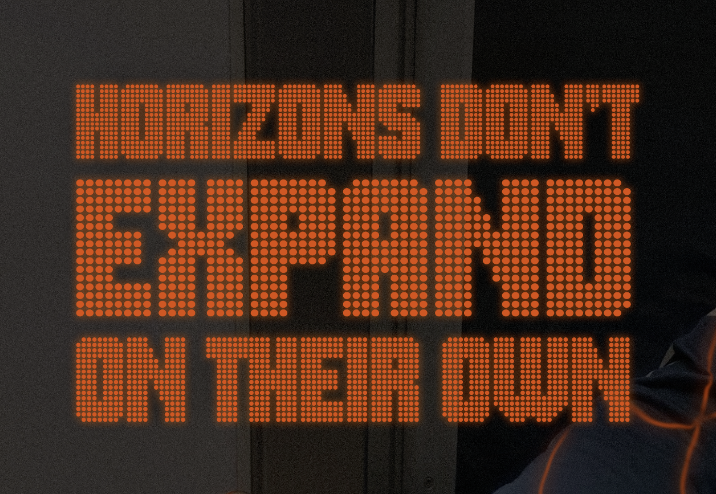 An electronic sign displays the message: "HOUR ZONES MUST DISPLAY ON THE DOWN" in orange digitally lit dots.
