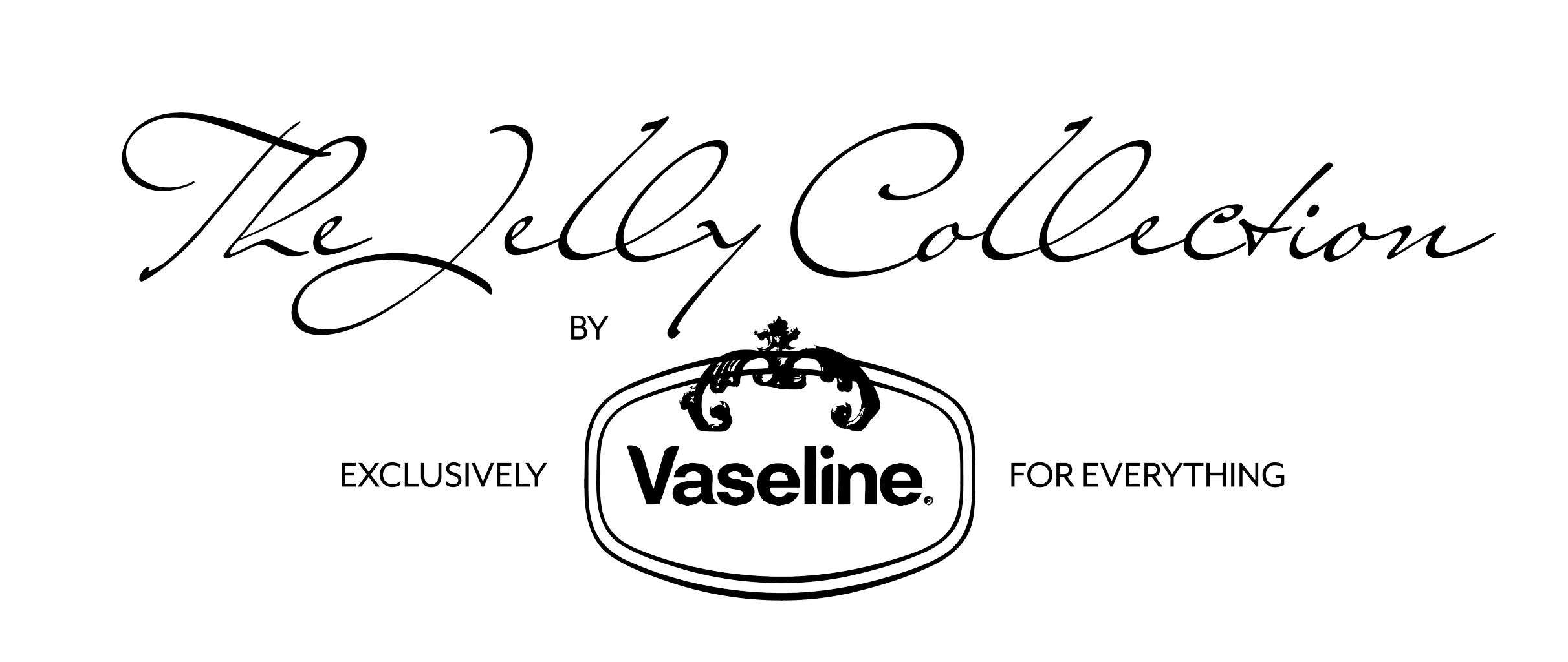 Logo for The Kelly Collection by Vaseline, featuring elegant cursive text and a decorative emblem.