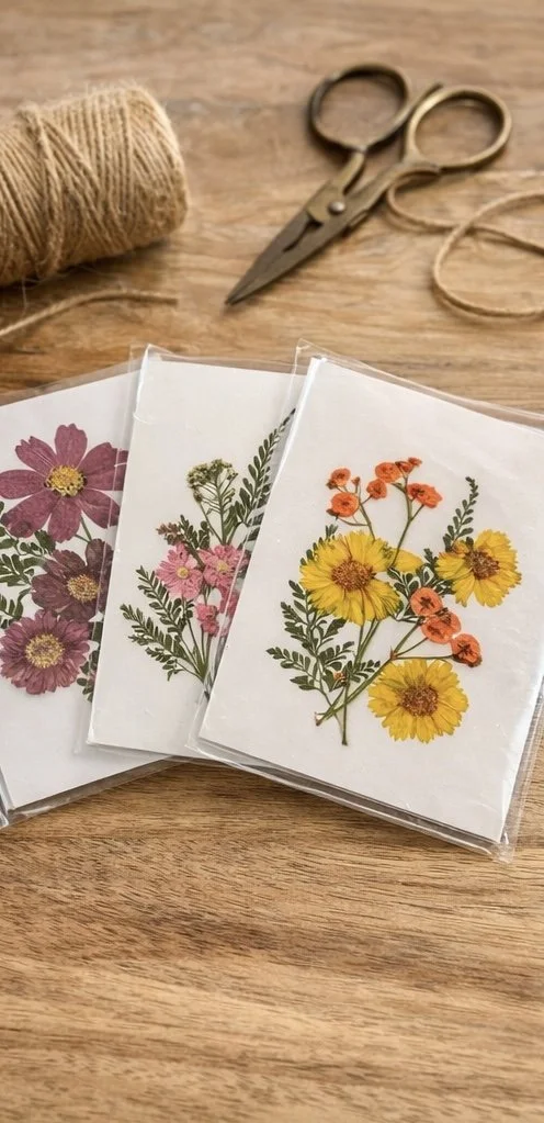 Handmade Pressed Flower Greeting Cards