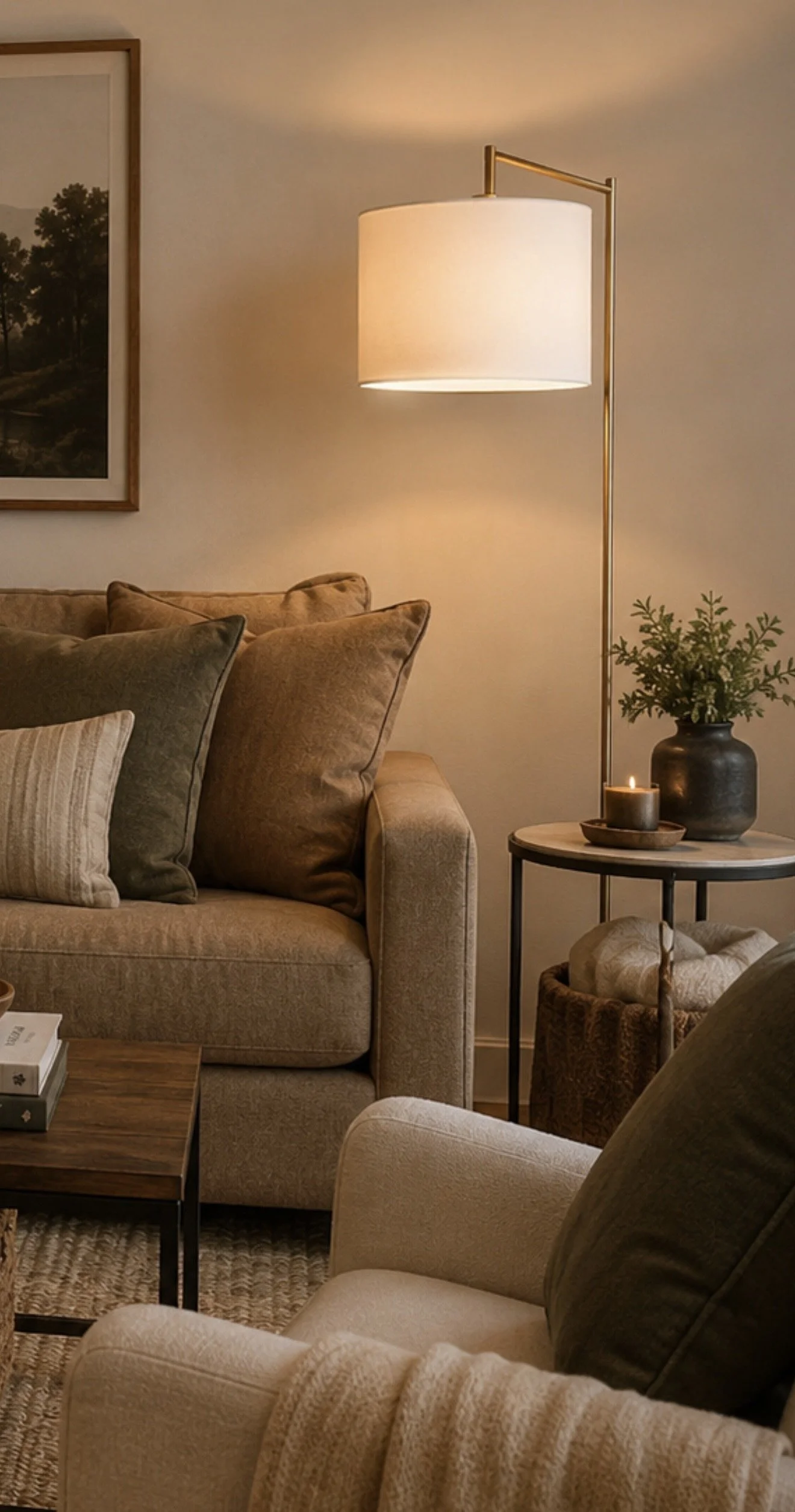 Gold floor lamps (rental)