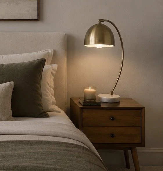 Brass table lamps (rental)