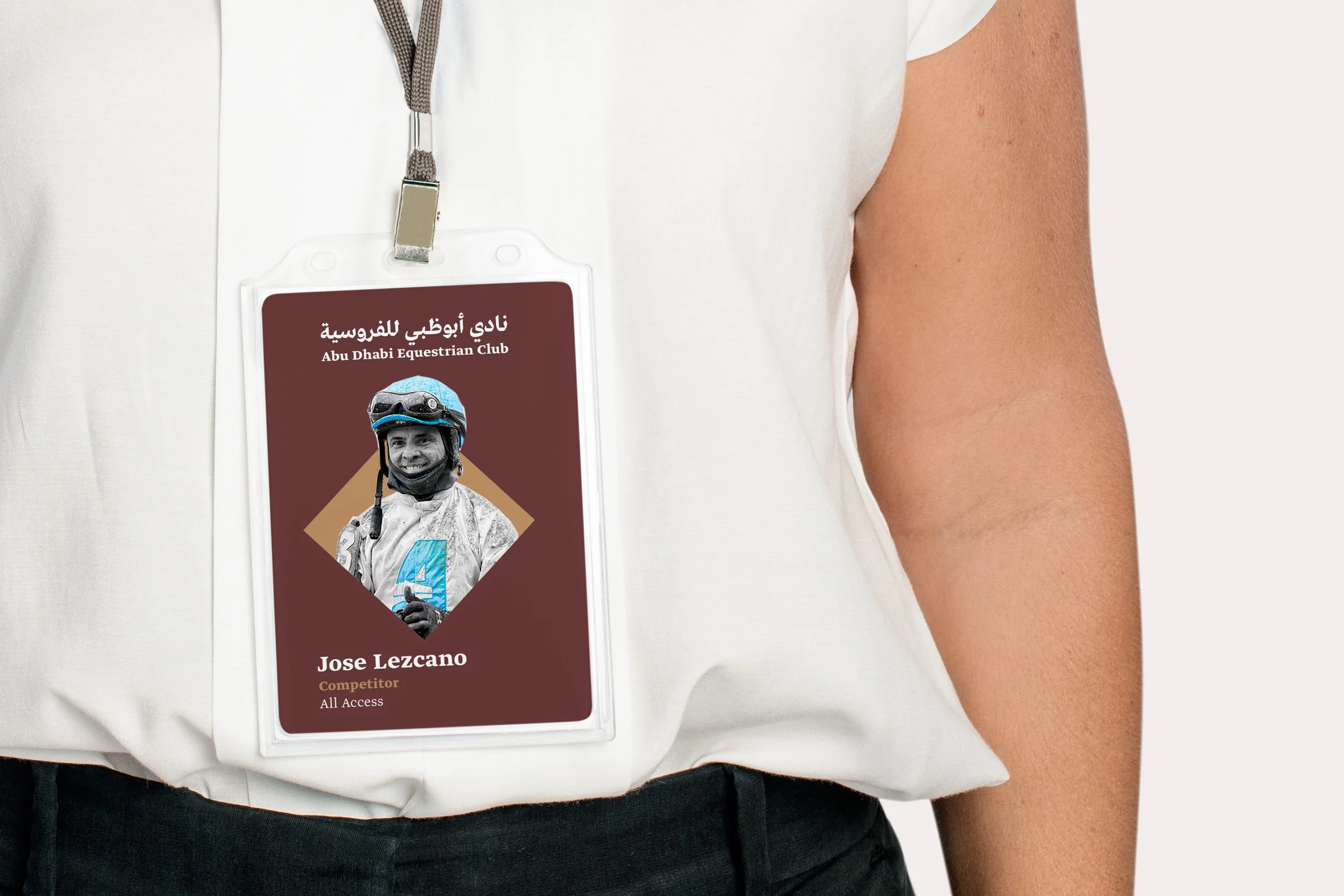 Abu Dhabi Equestrian Club Rebrand Lanyard Competitor
