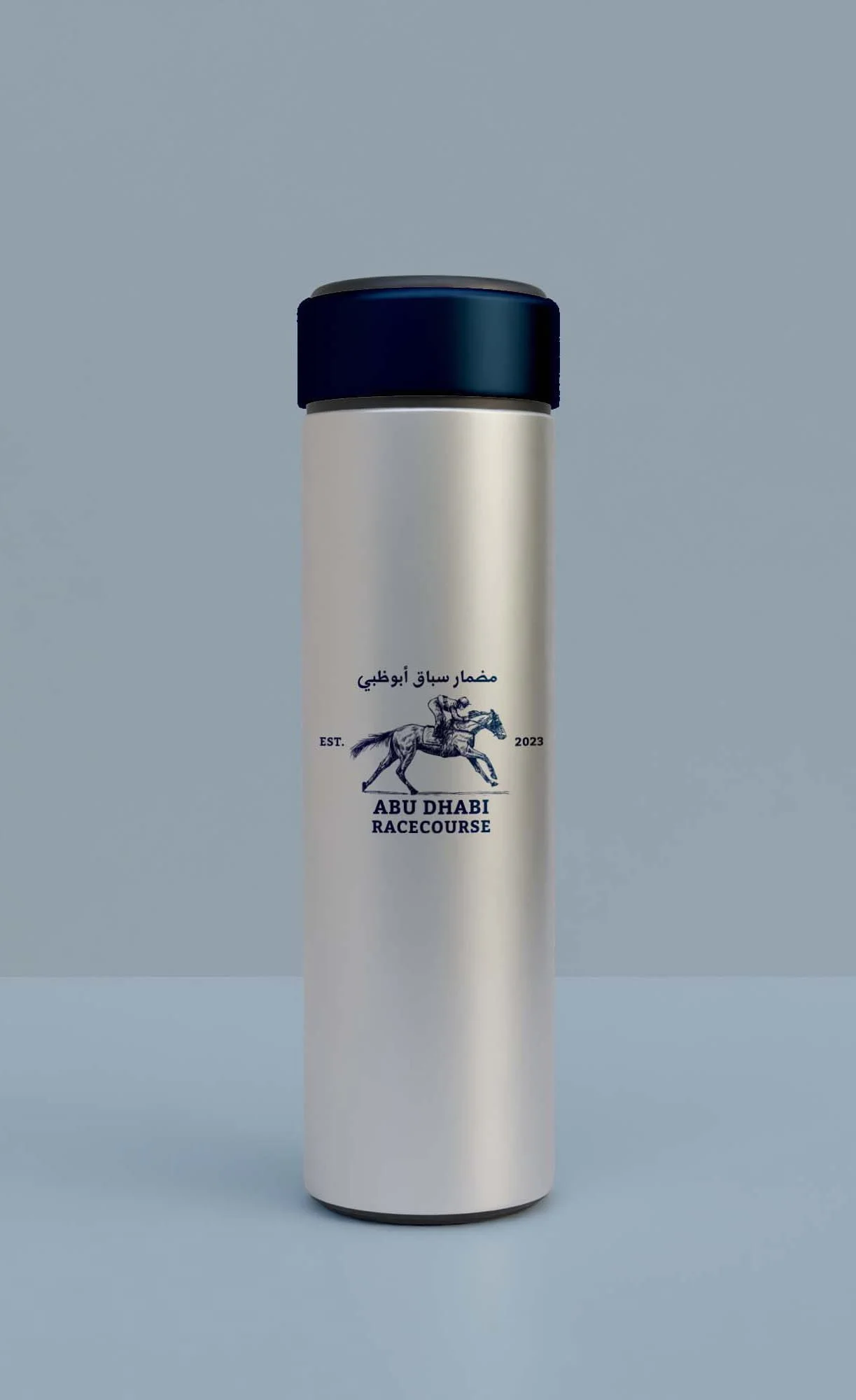 Abu Dhabi Equestrian Club Rebrand Water Bottle Logo