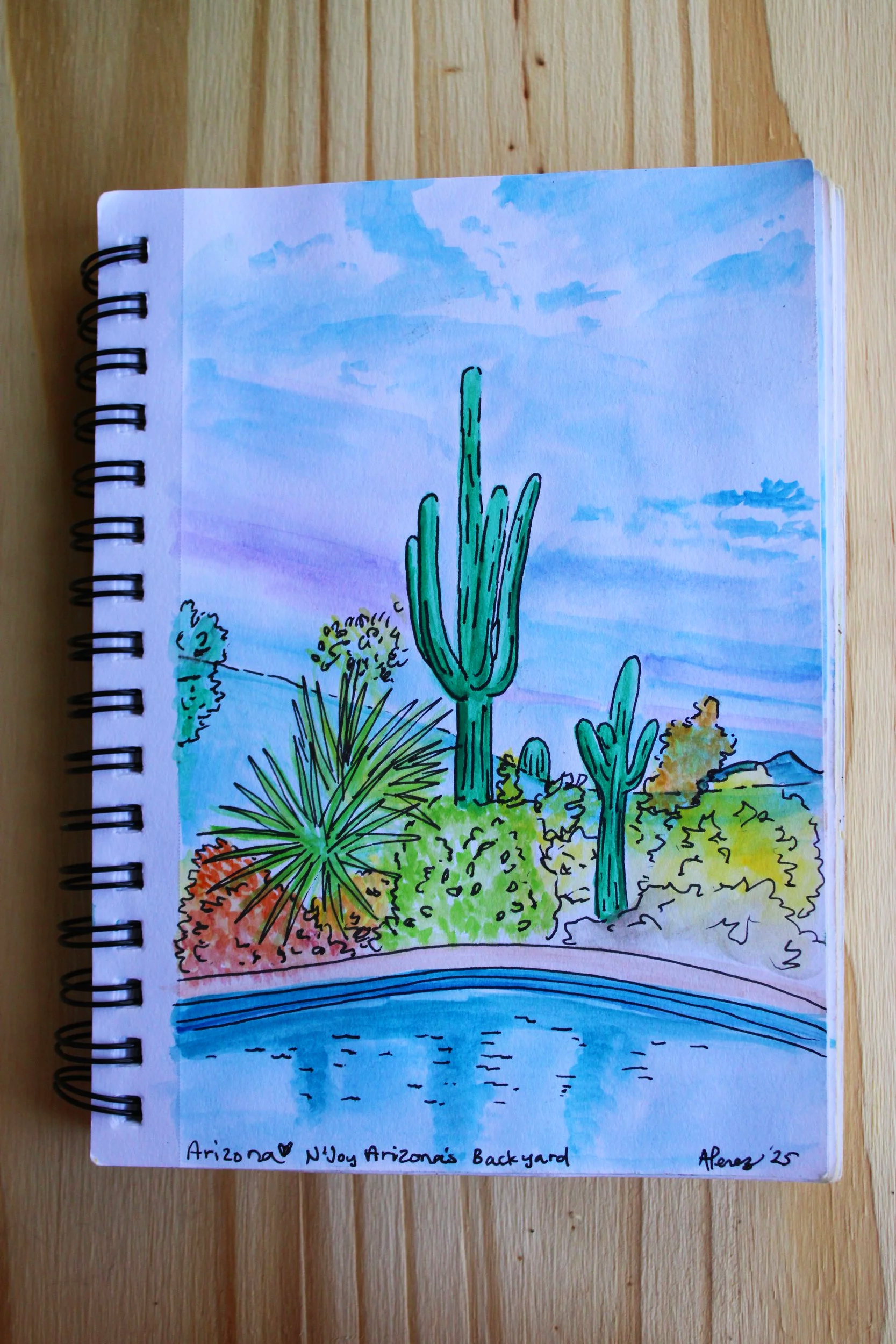 This was inspired by a Tiktok live that I saw. Watercolor on 98lb mixed media paper.