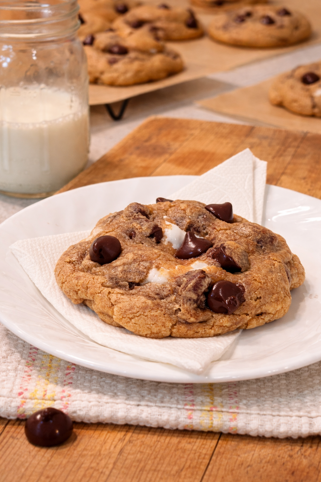 S’mores-style gourmet cookie with chocolate chunks and marshmallow — baked fresh in San Diego
