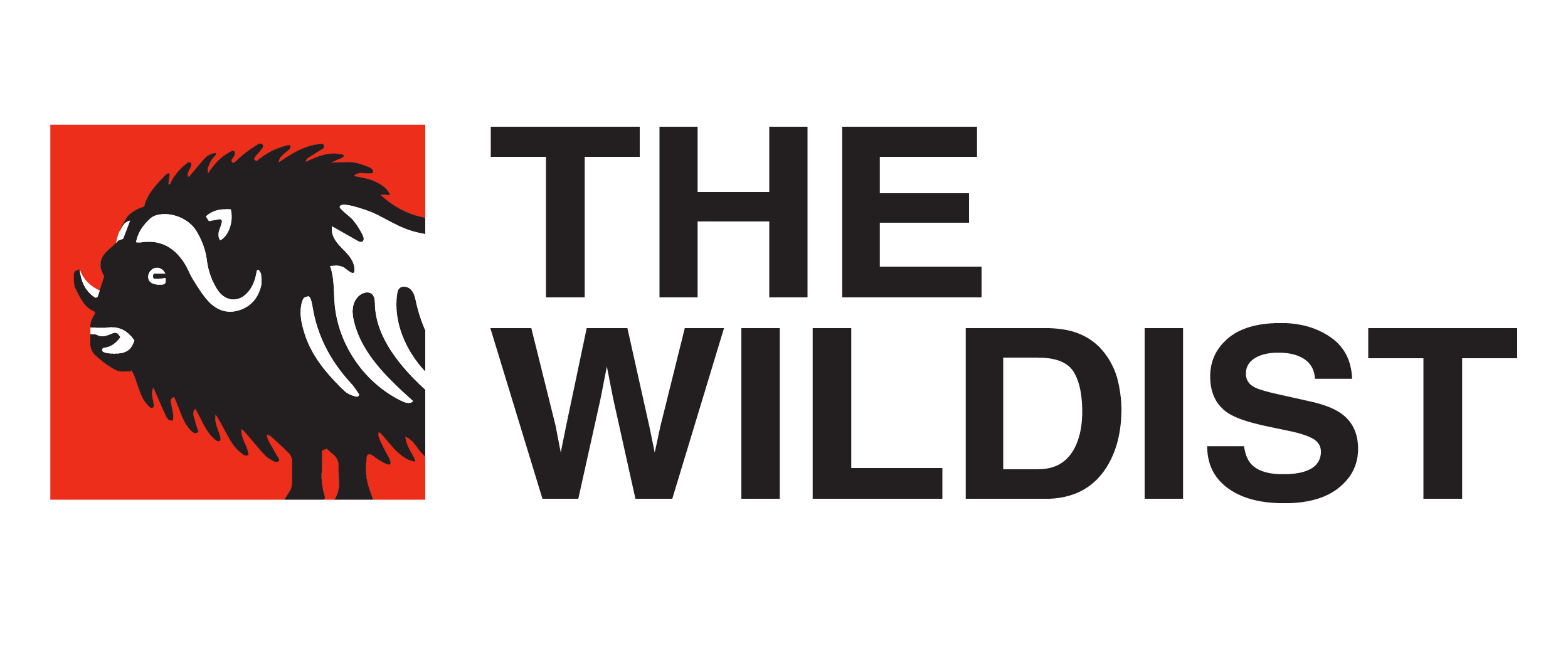 Logo of The Wildist featuring a stylized black lion's head with white accents on a red background, with the text 'The Wildist' in bold black letters.