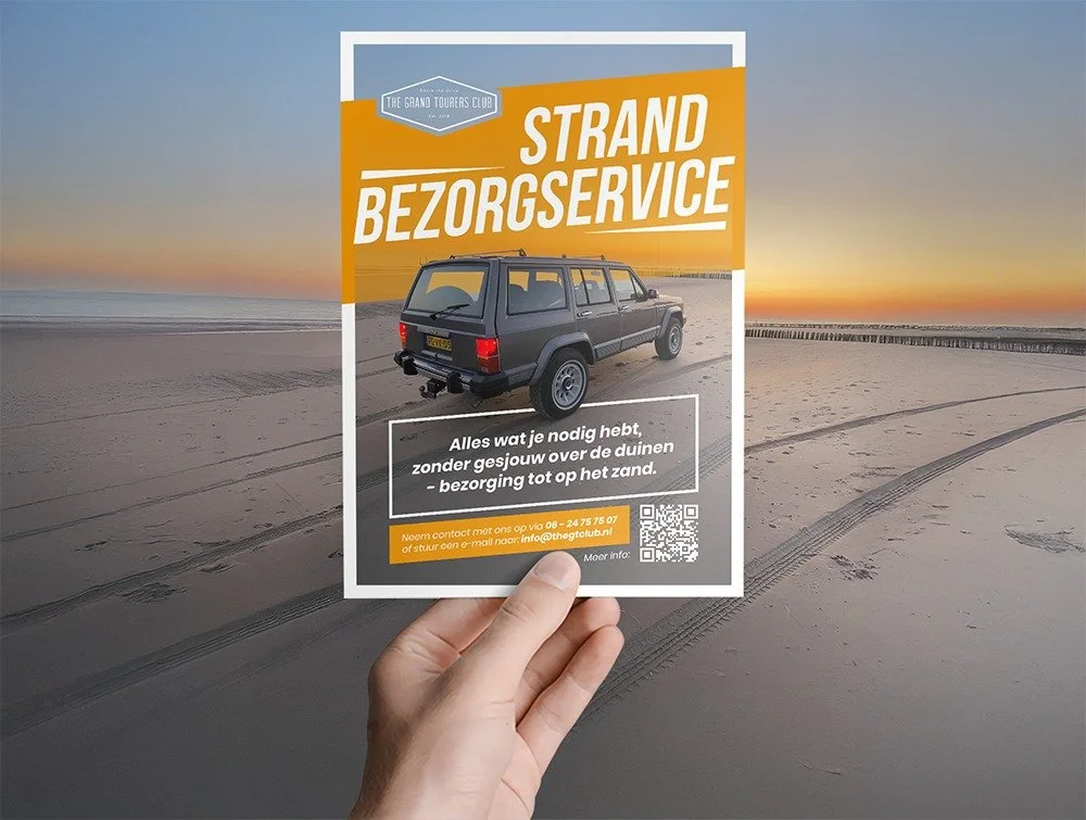 Boodschappen bezorgd op het strand