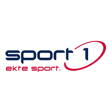 Sport 1 logo med teksten "ekte sport" og en buet linje rundt tallet 1.