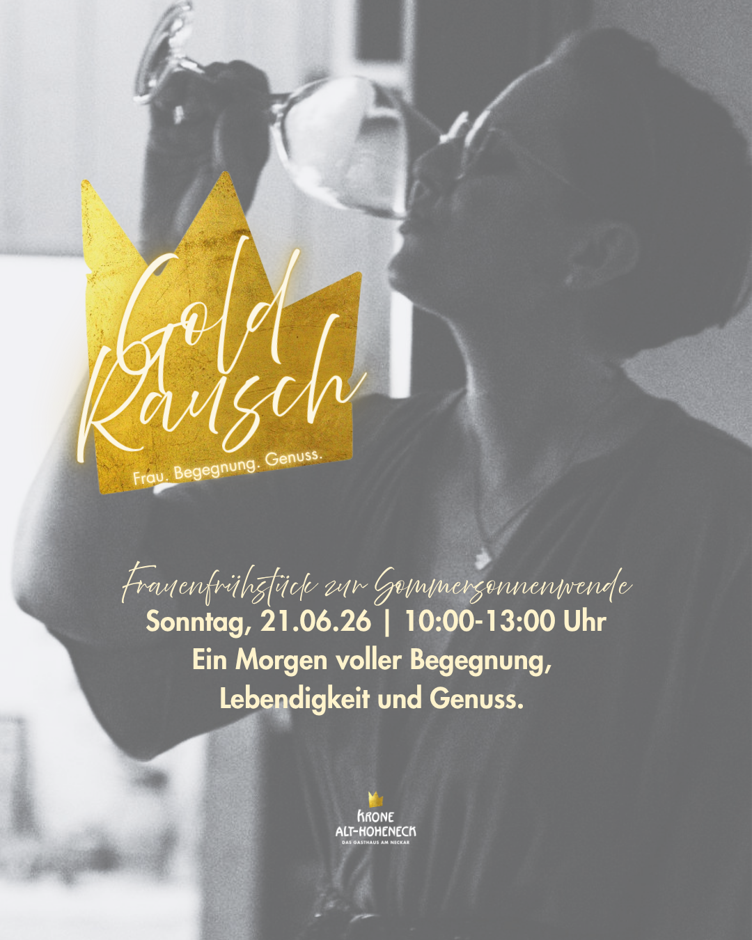 Gold Rausch Frau.Begegnung.Genuss