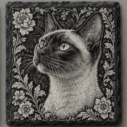 Schiefer Siam Katze