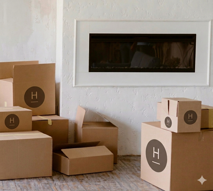 Carefully packed home contents representing relocation and estate clearing