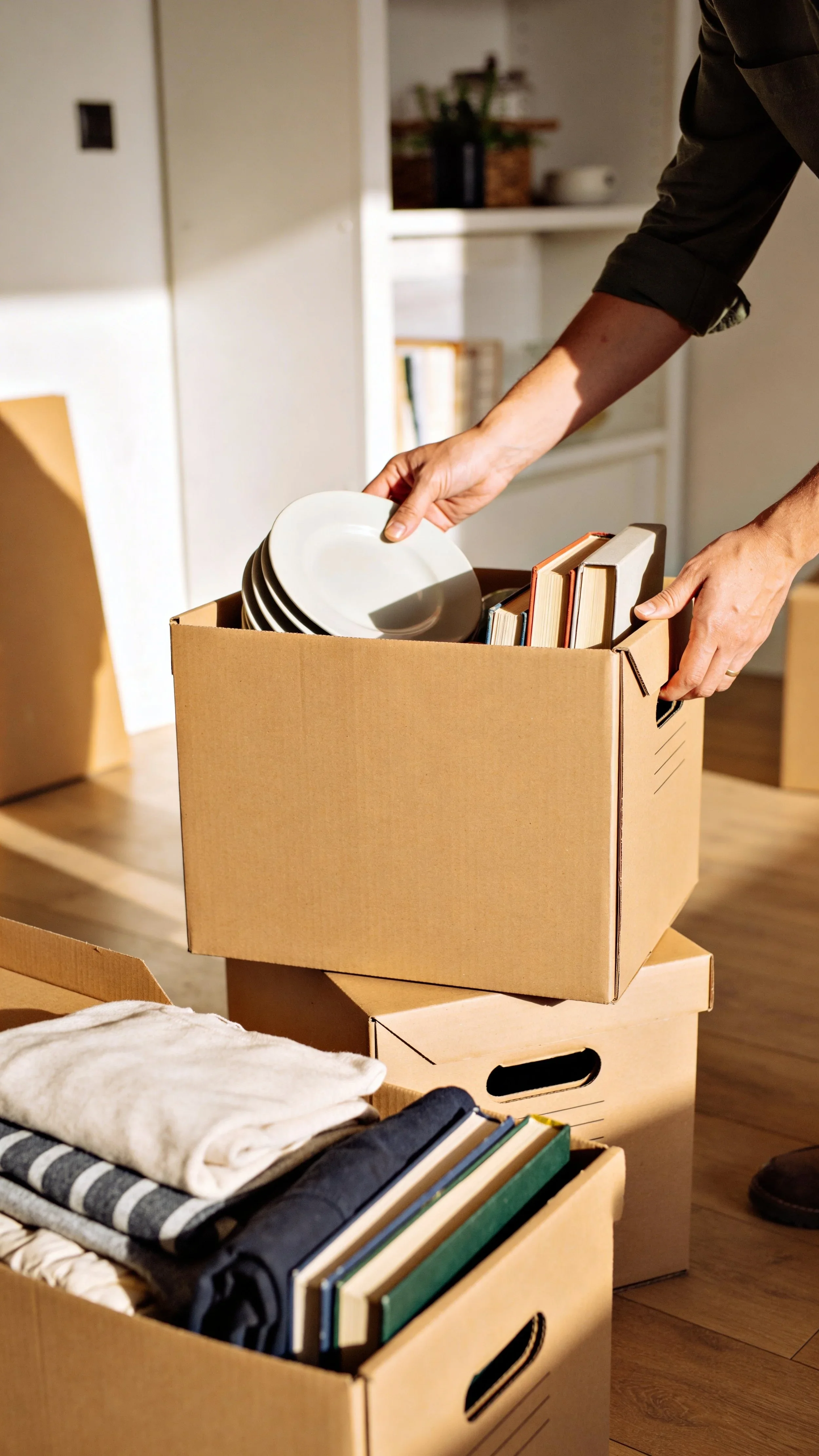 Carefully packed home contents during a managed luxury relocation