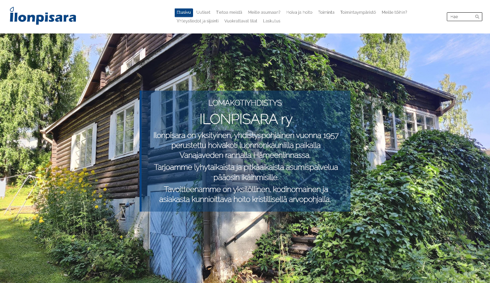 Ilonpisara ry:n uudet verkkosivut