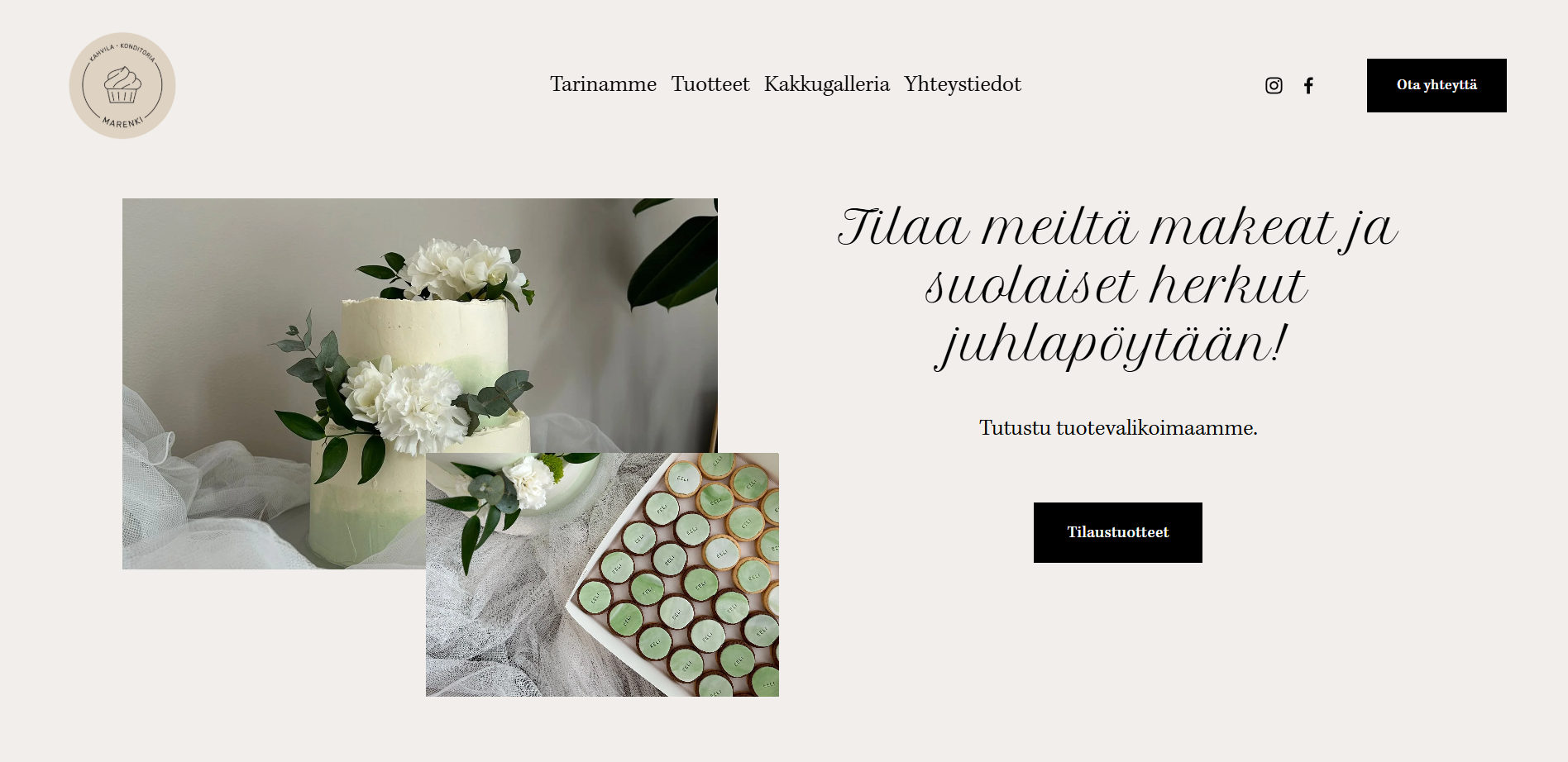 Kahvila-konditoria Marenki verkkosivut