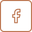 Facebook logo icon with a black background