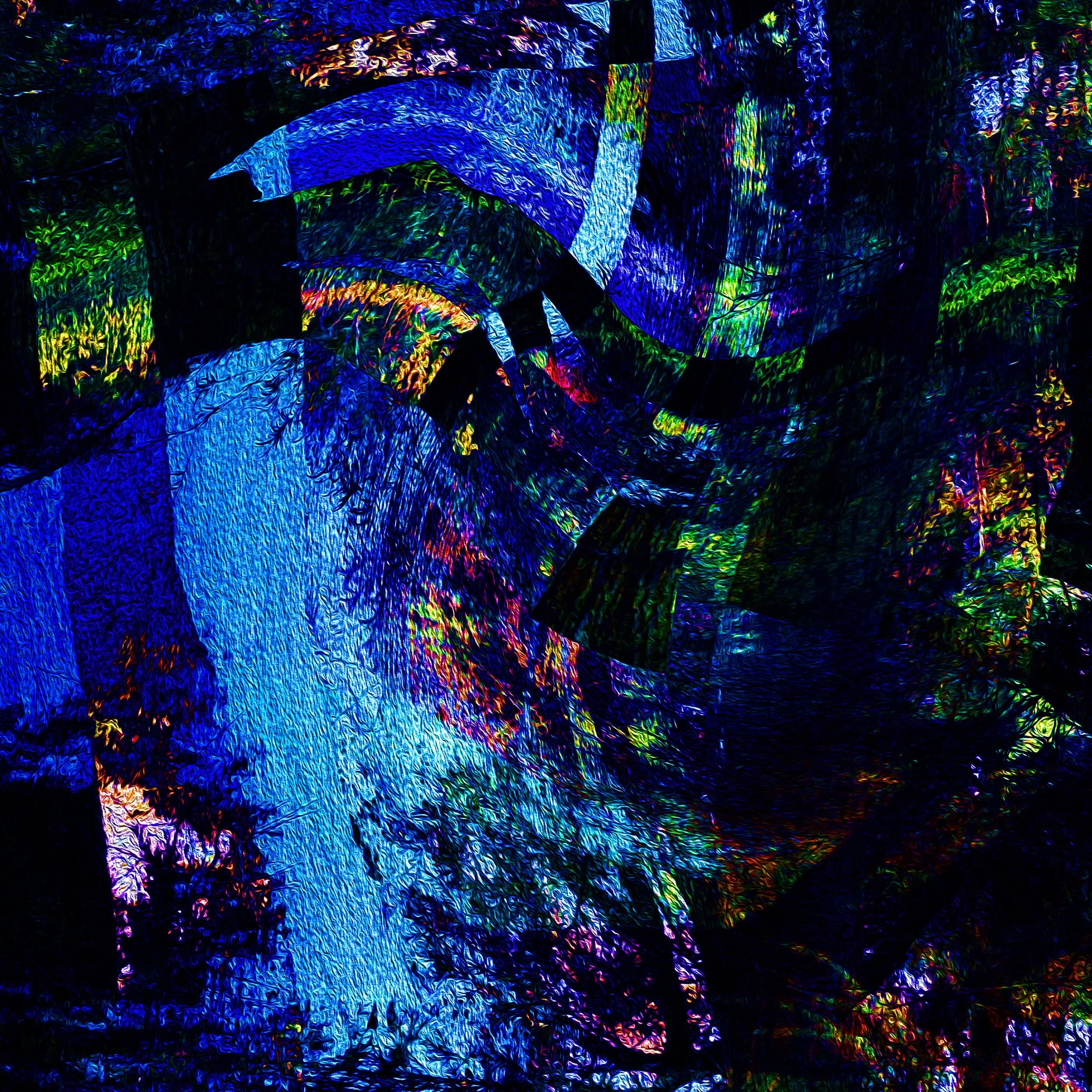 Throughout the series, recurring visual elements establish a symbolic language. Expanses of water and deep blues evoke states of submersion and drift: the sensation of being at sea without an anchor, overwhelmed by forces beyond one's control.