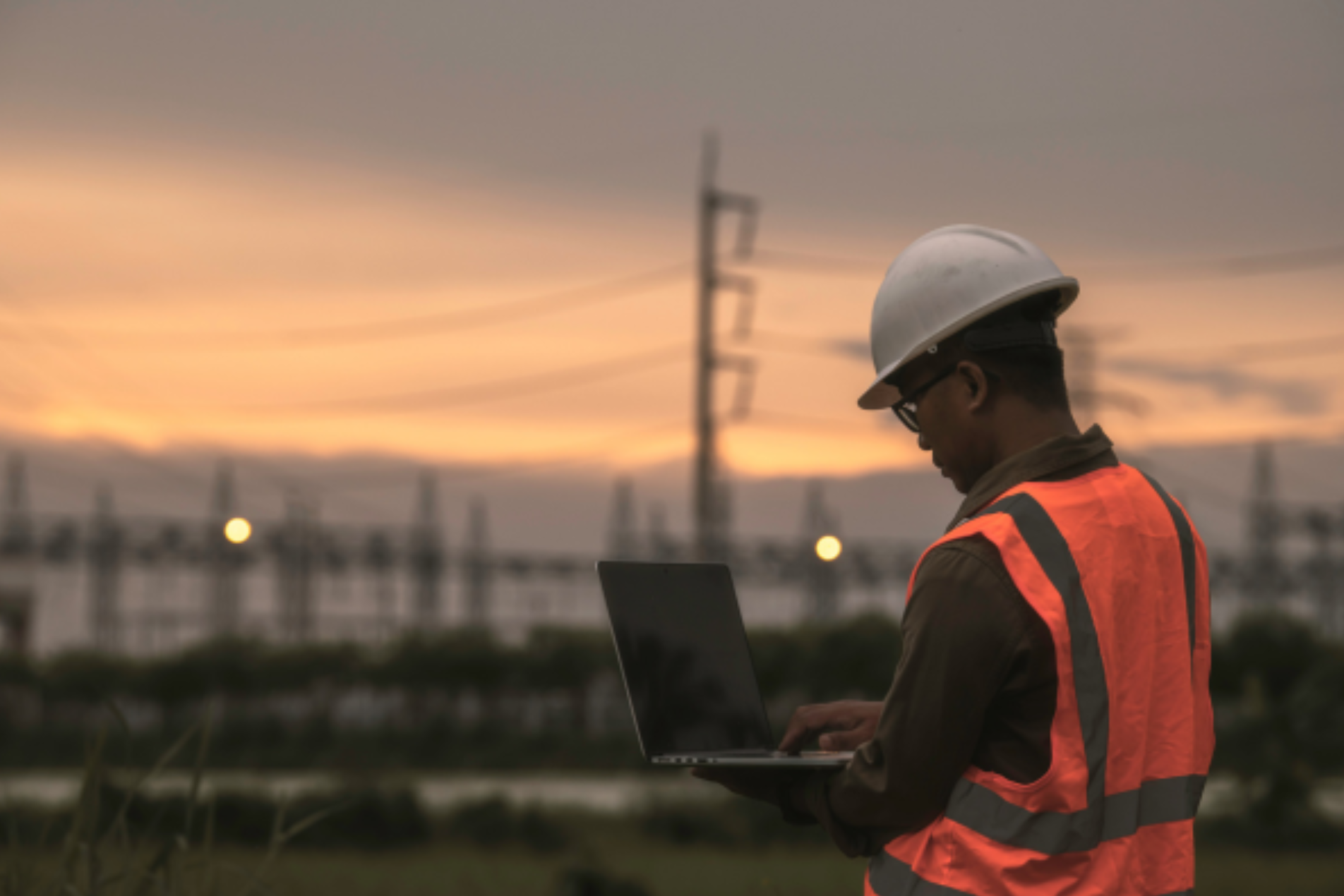 Male power utilities engineer.