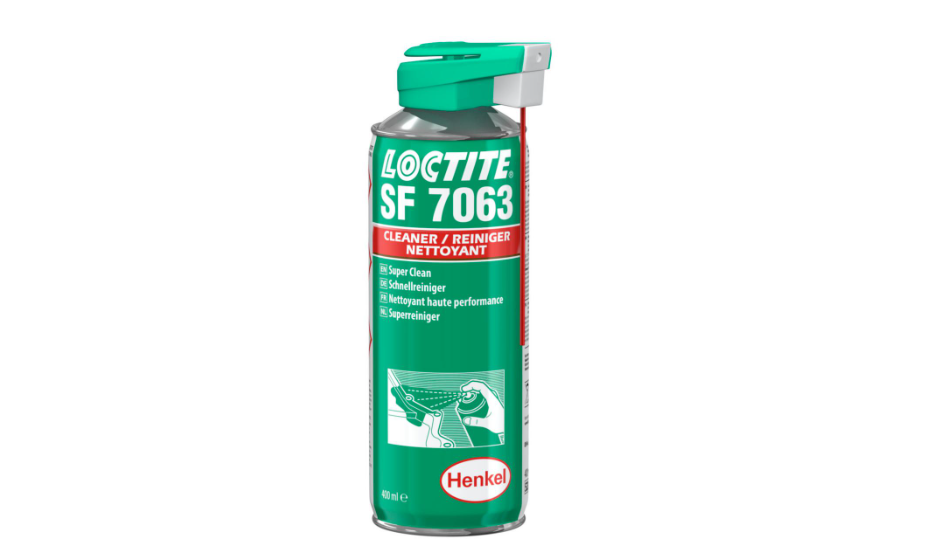 Loctite SF 7063 delerens 400 ml – industriell overflaterens som fjerner olje, fett og smøremidler uten å etterlate rester.