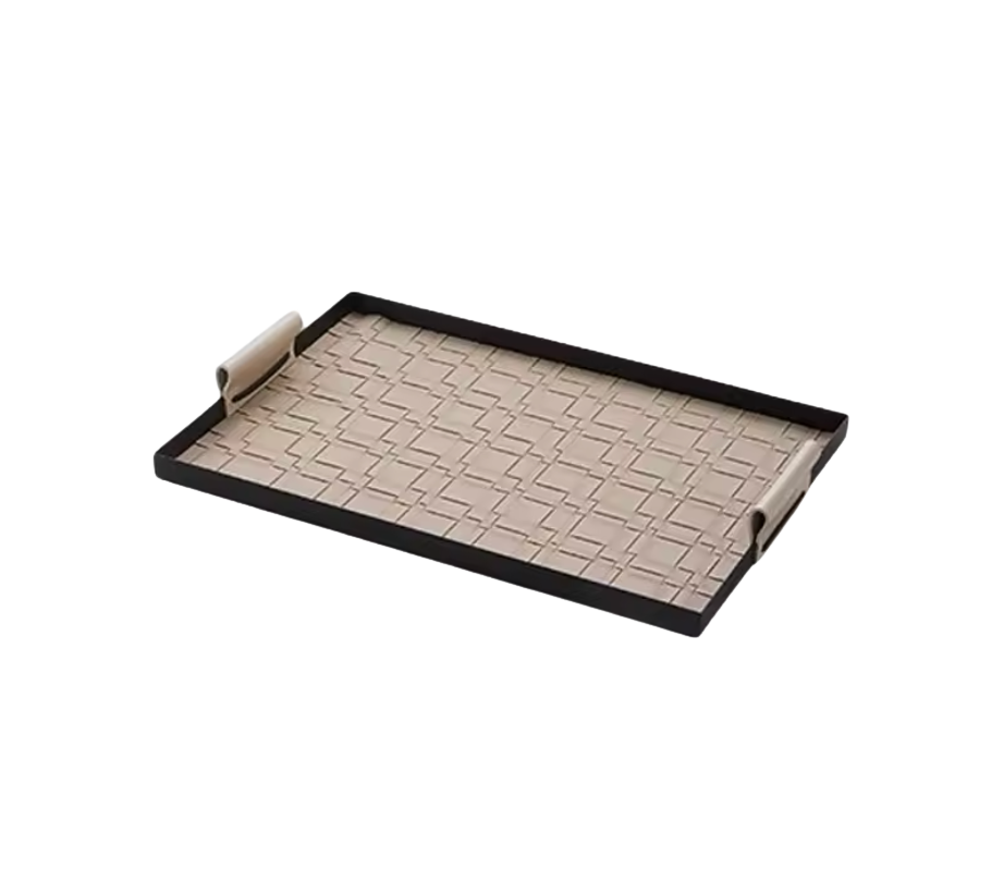Elegant Woven Pattern Serving Tray