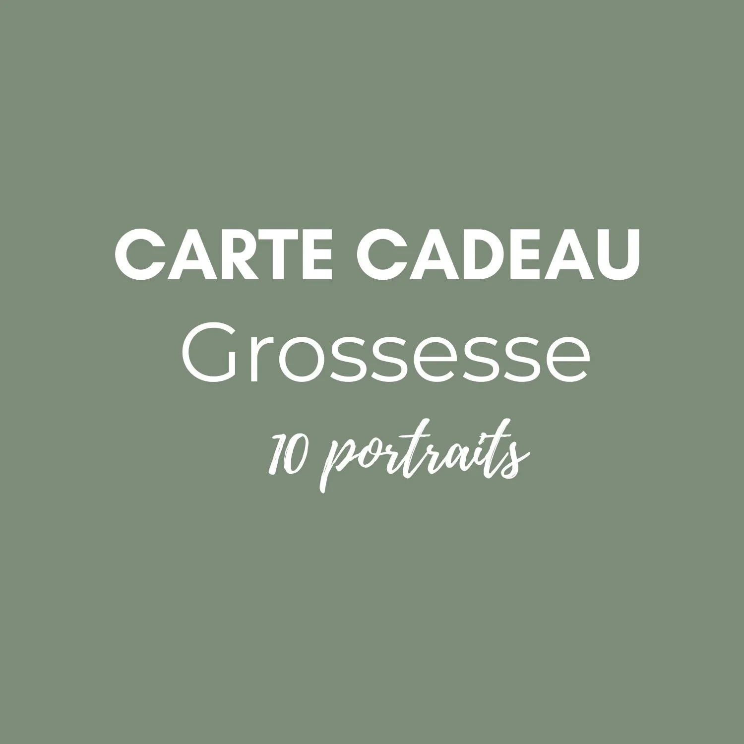 Carte cadeau Grossesse   10 portraits
