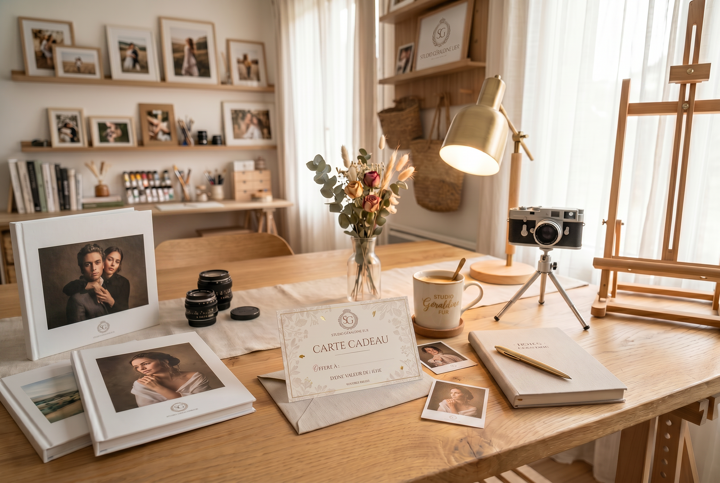 une offre de carte cadeau pour shooting famille et nouveau-né dans un studio photo à Nantes