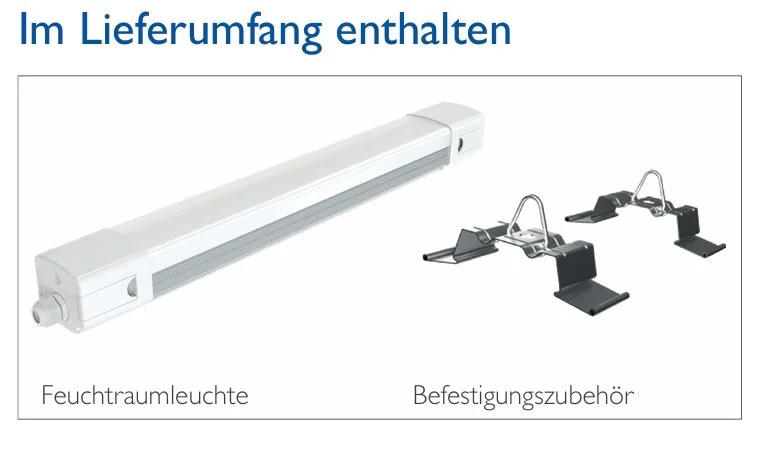 Lichtleuchte und Befestigungszubehör