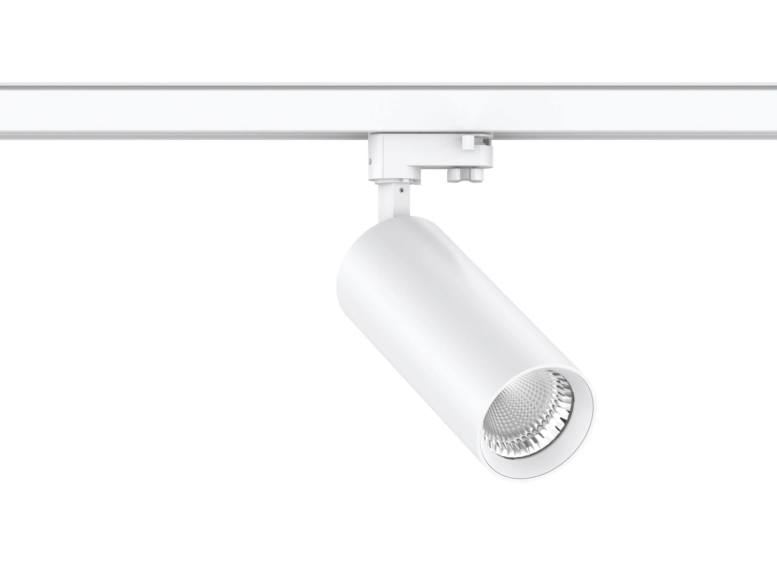Weiße LED-Deckenleuchte mit verstellbarem Spot, seitliche Lüftungsgitter