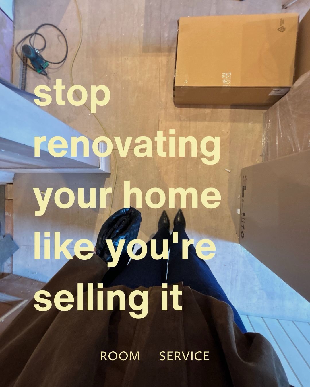 A small reminder if you&rsquo;re renovating:
Don&rsquo;t design around a hypothetical future.
Design around your mornings. Your dinners. Your weekends. Your family. Your life.
Everything else comes second.