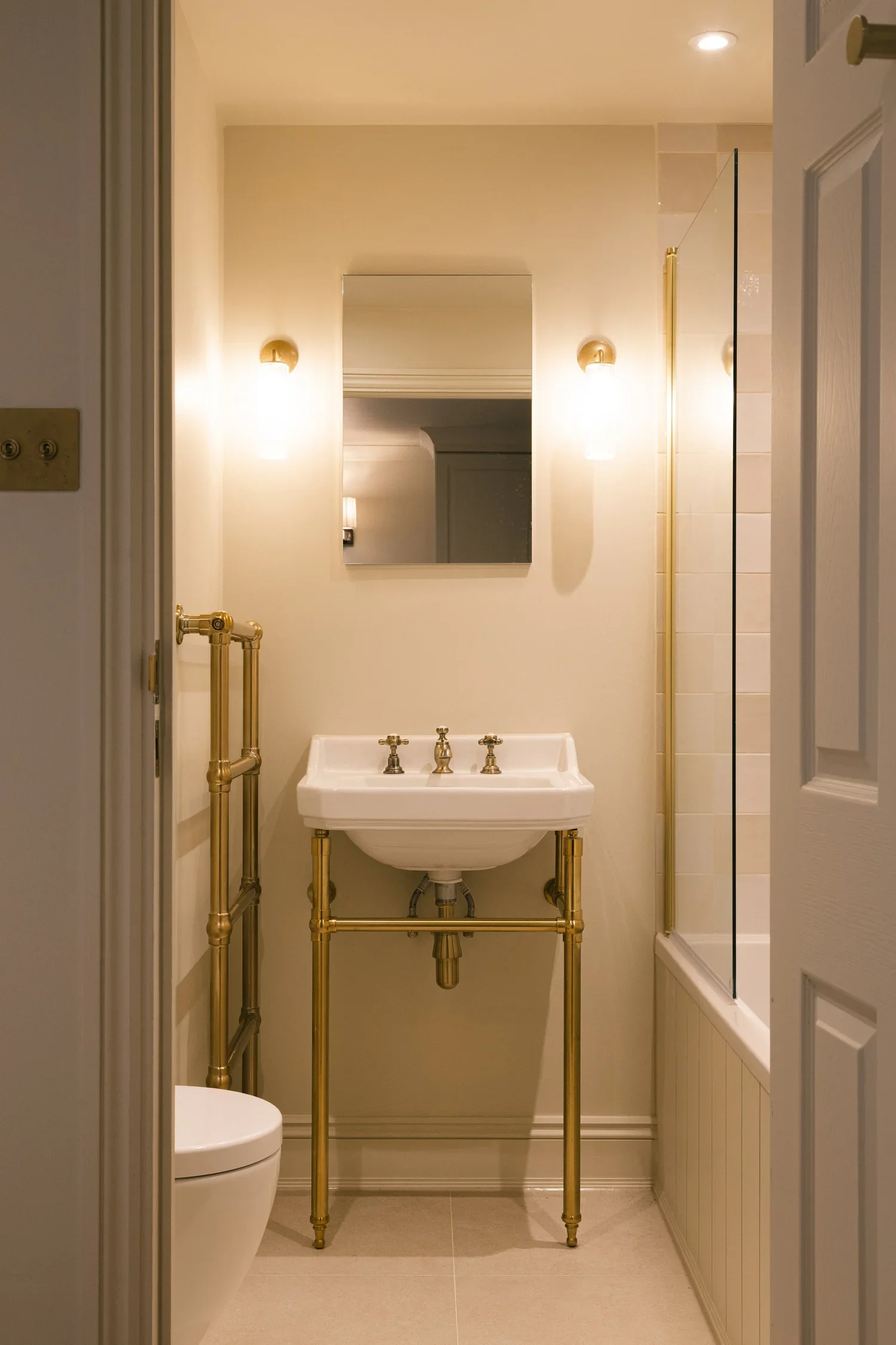 room service interior design bathroom renovation london beige warm beathroom