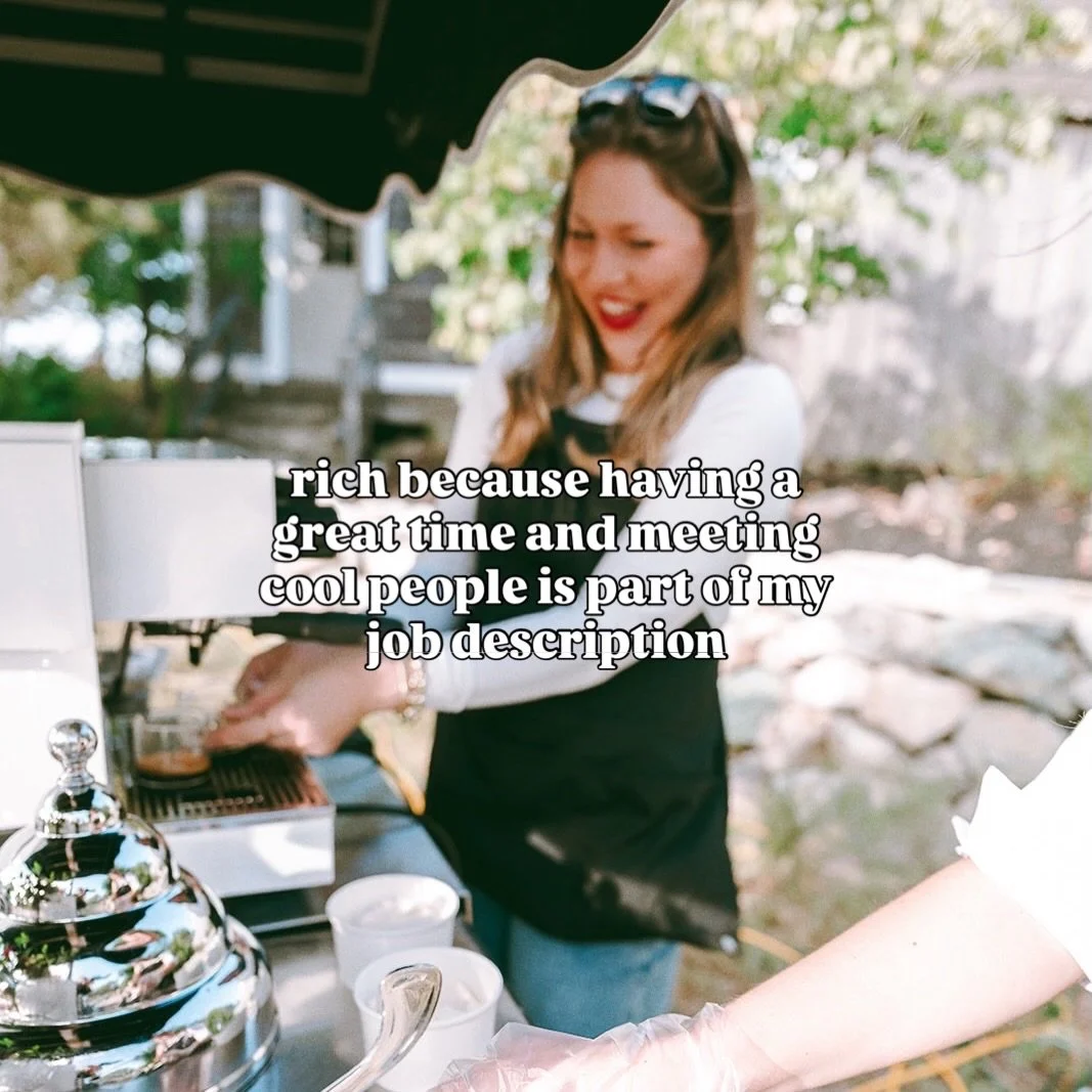 From burnt out government employee to having a Pink Collar job that keeps me creative and laughing is my greatest glow up of all time 💕 #espressocart #barista #mobilebarista #entrepreneur #pinkcollarjob