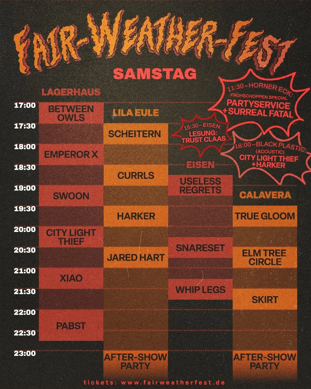 Wir haben die ENORME Ehre, Teil des diesj&auml;hrigen @fairweatherfest zu sein, das dieses Wochenende in Bremen / @viertelbremen steigt. Wir d&uuml;rfen am Samstag nicht nur um 20:00 Uhr im @kulturzentrumlagerhaus in laut spielen, sondern bereits um 