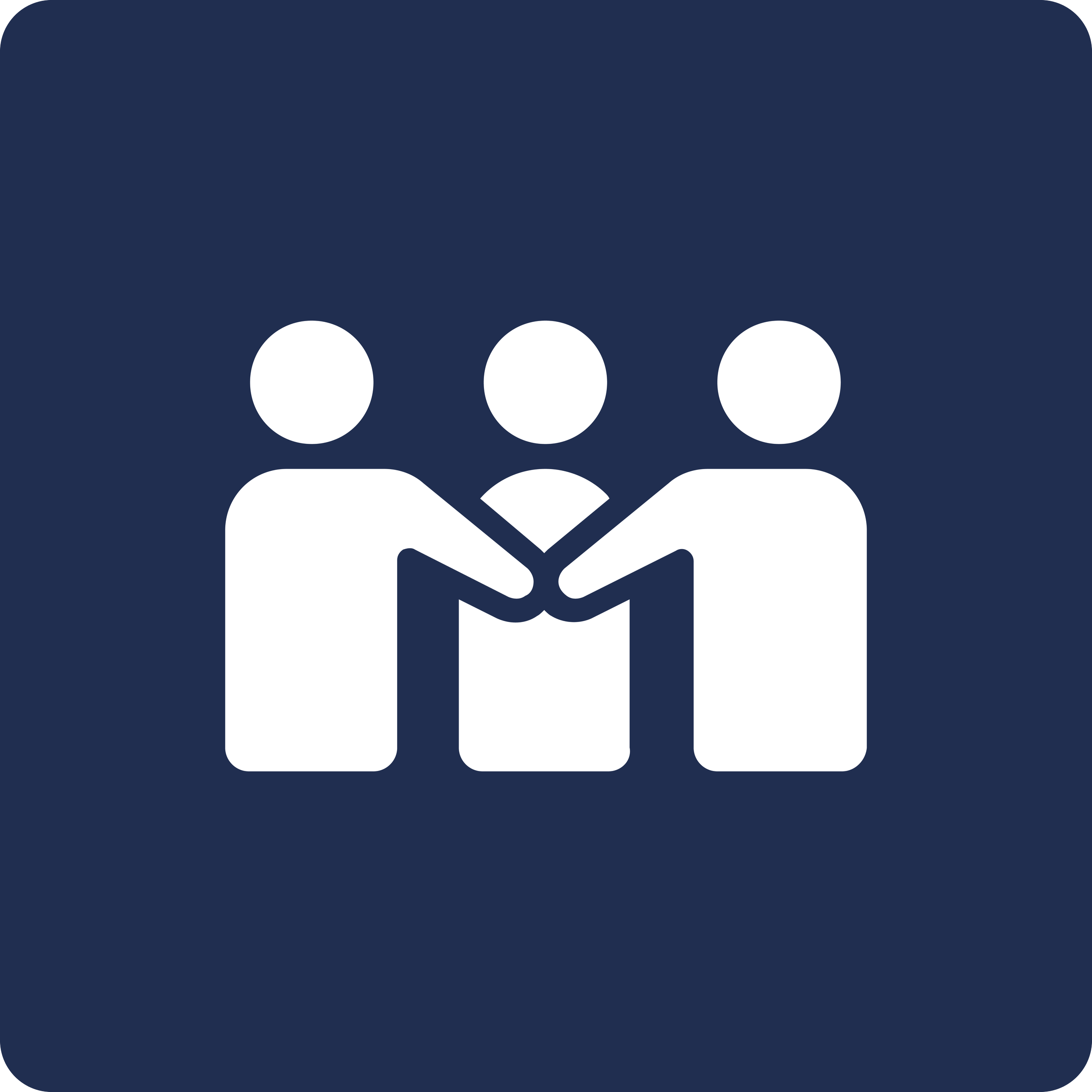 Icon of three people holding hands in a circle