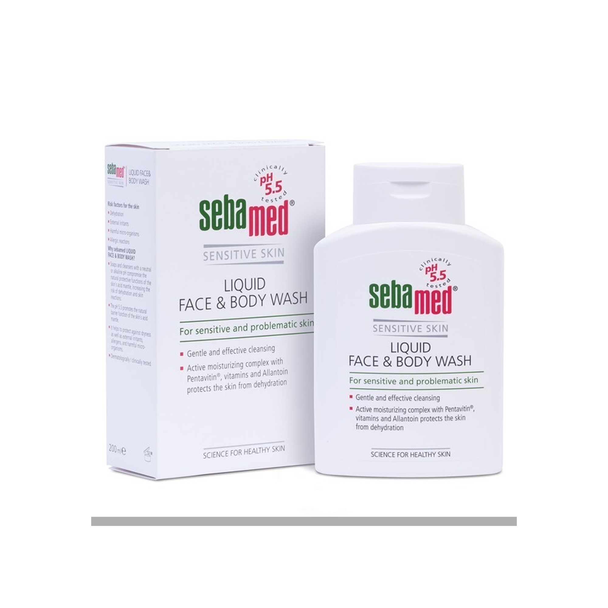 Sebamed Face & Body Wash 200ml | Soap Free Cleanser for Sensitive & Dry Skin pH 5.5