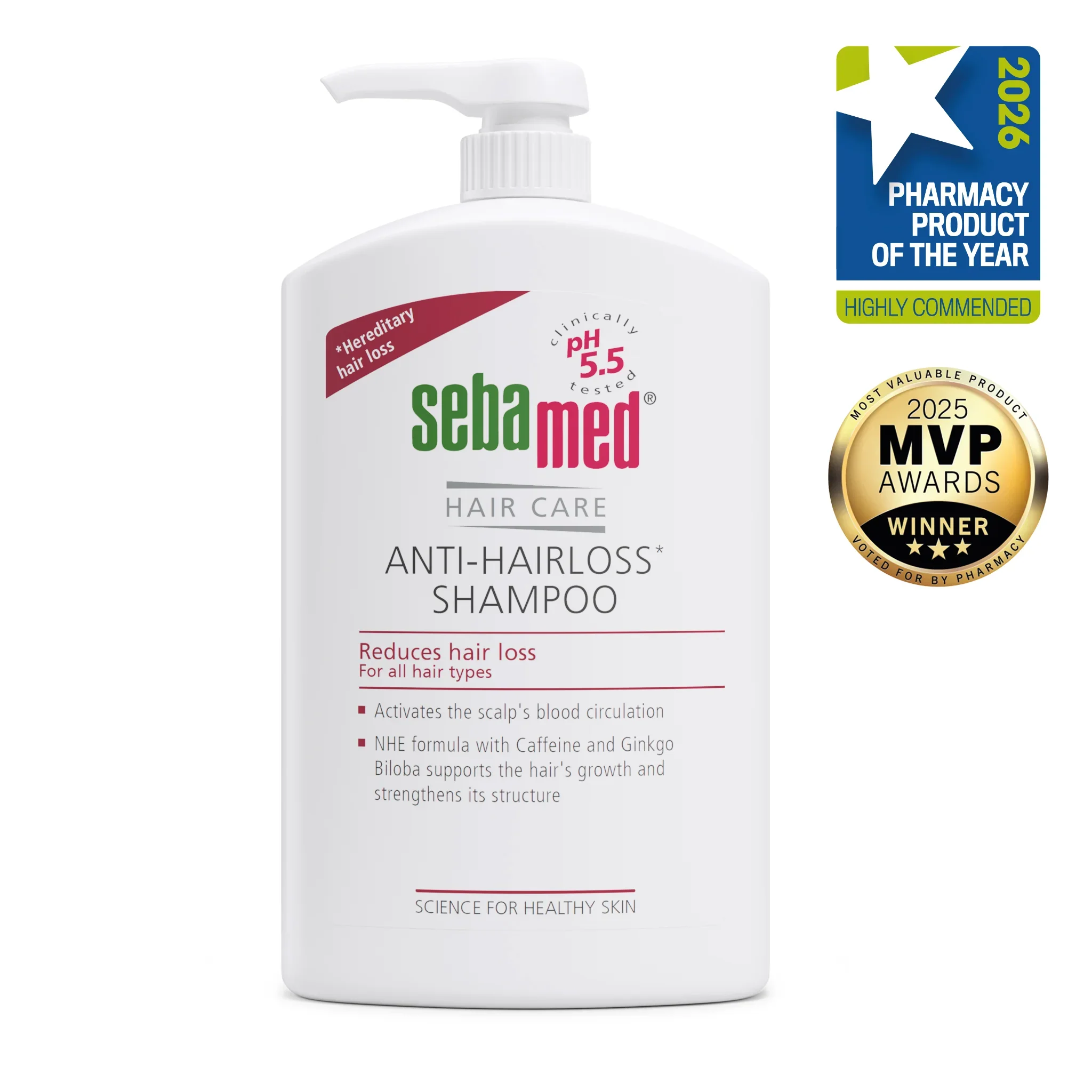 Sebamed Anti Hair Loss Shampoo 1 Litre | pH 5.5 Sensitive Scalp Formula